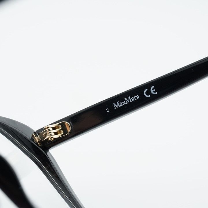 Max Mara Max Mara MM5029 001 Eyeglasses Black 57mm Square Frame Size ONE SIZE - 4 Thumbnail