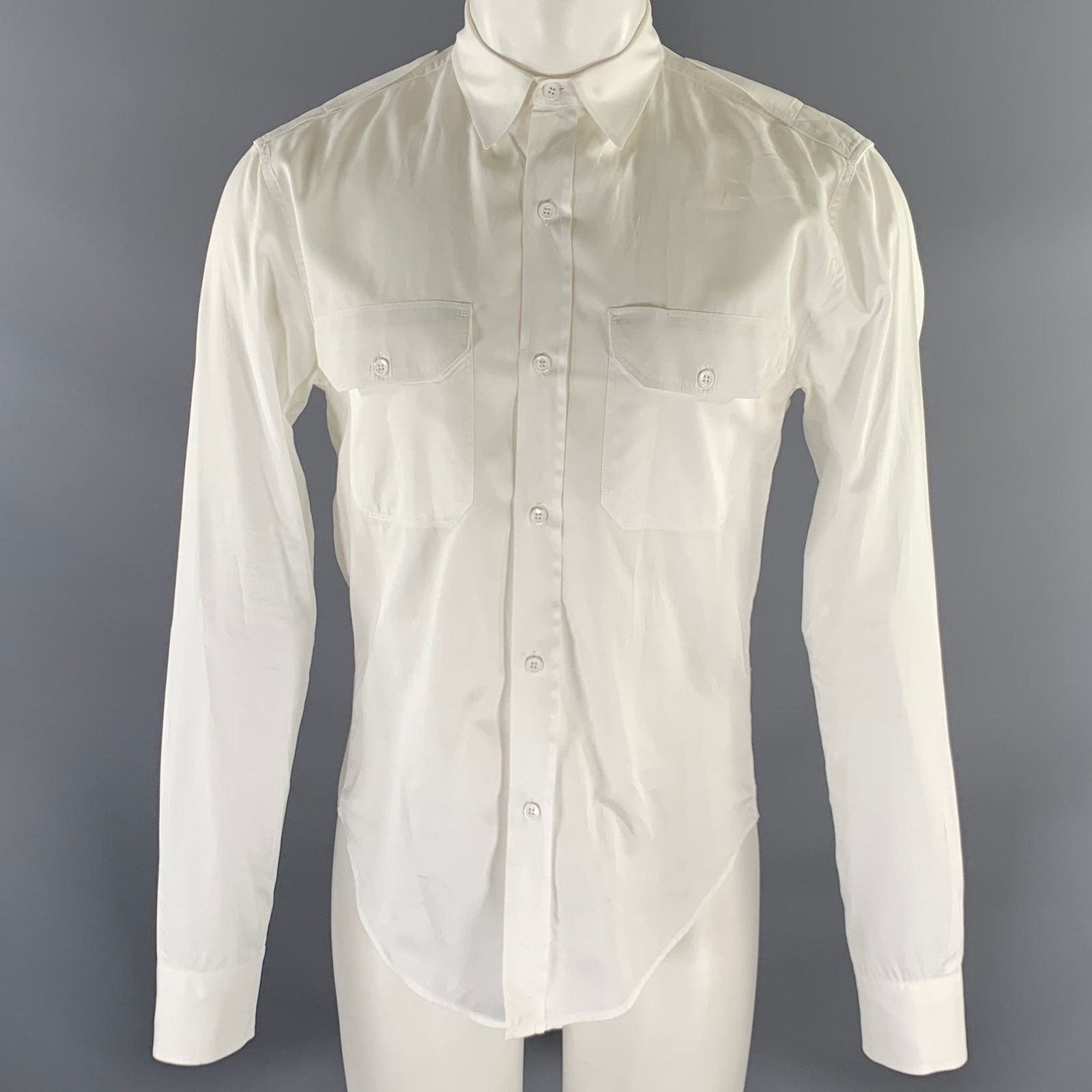 Band Of Outsiders BAND OF OUTSIDERS Size M White Cotton Military LS Shirt Size US M / EU 48-50 / 2 - 1 Thumbnail