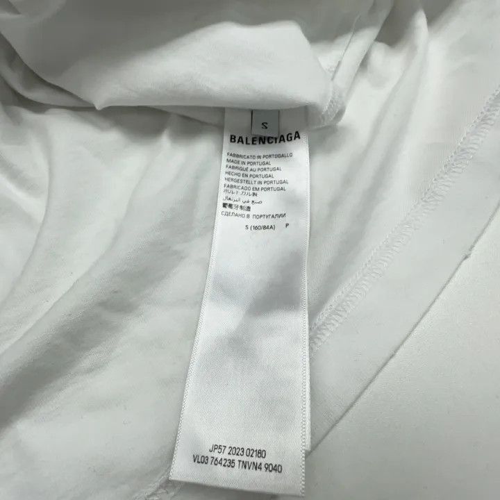 Balenciaga Balenciaga Logo Print Short Sleeve T-Shirt 0079-2507 Size S / US 4 / IT 40 - 4 Thumbnail