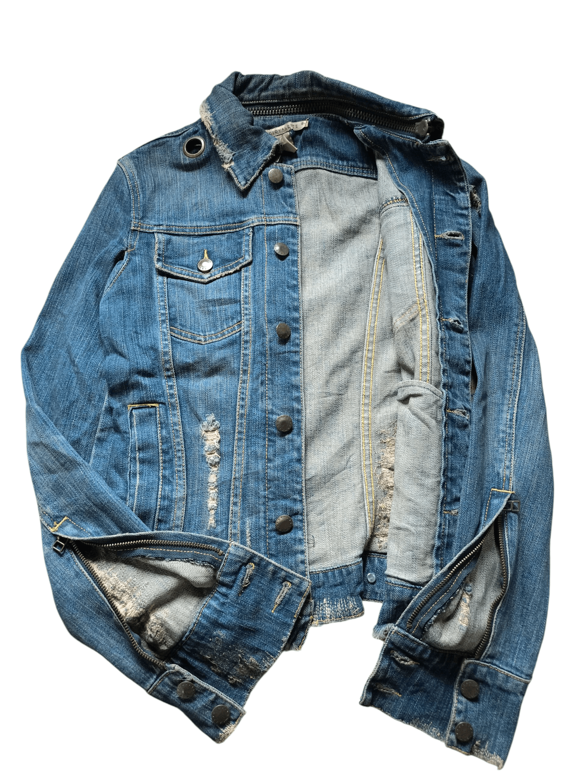 Other 2000s Sergio Valente Distressed Denim Jacket style LGB Size US XS / EU 42 / 0 - 1 Thumbnail