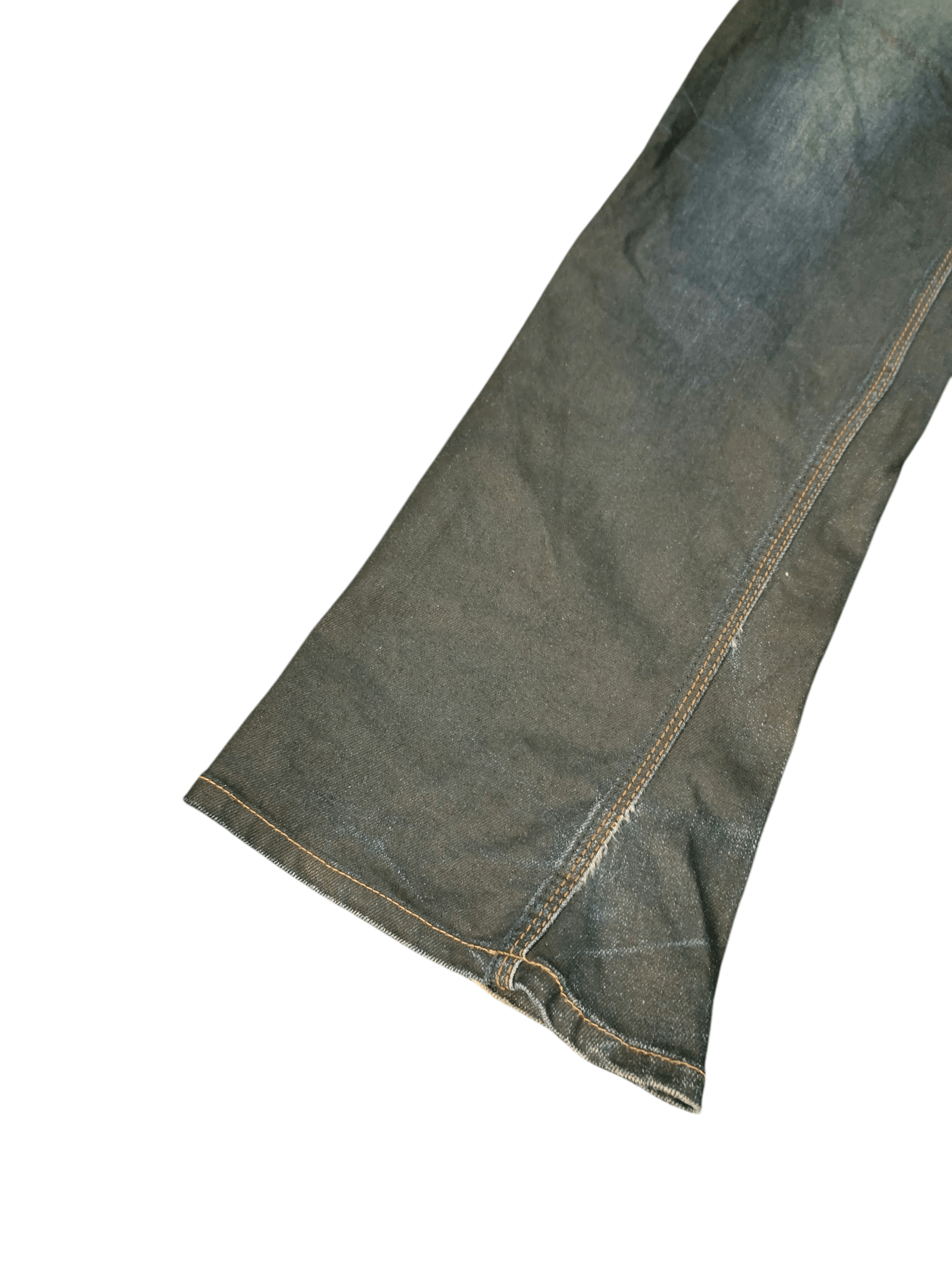 If Six Was Nine Flare Jeans Nicole Waxed Denim Bootcut Ifsixwasnine Lgb Size US 35 - 9 Thumbnail
