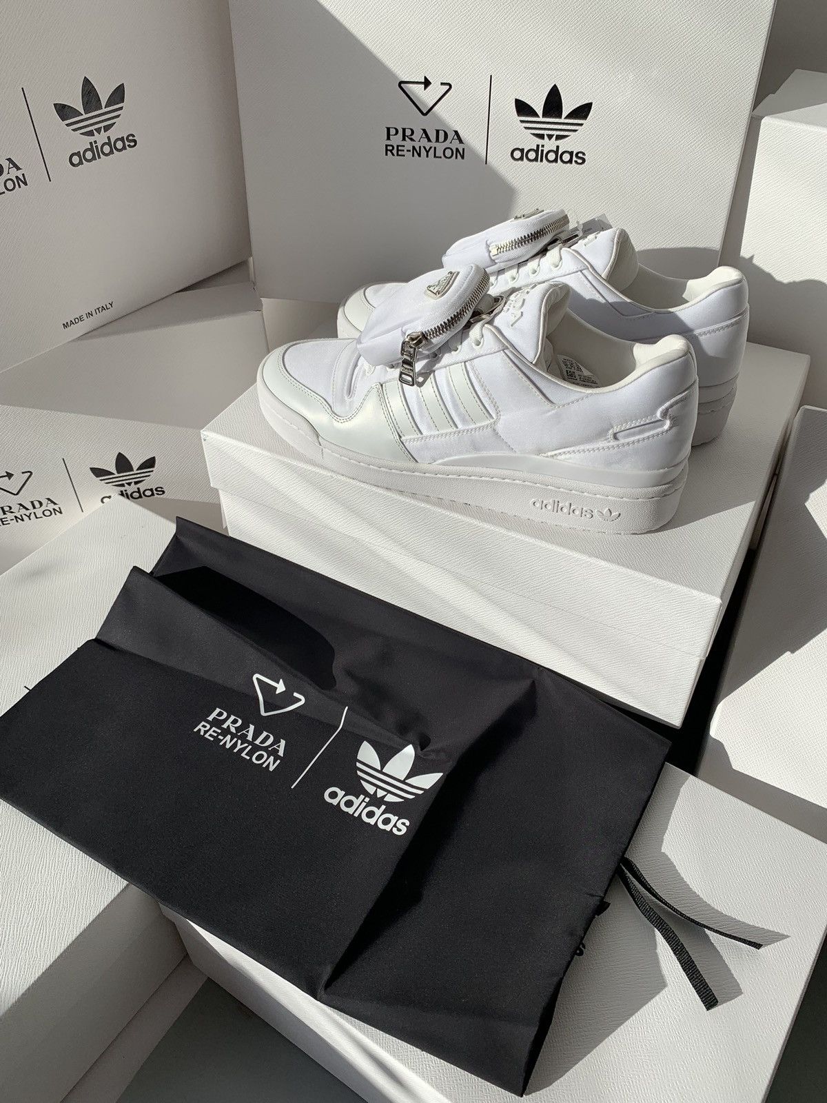 Adidas × Prada 2021 Prada x Adidas Forum Low Re-Nylon Size US 8.5 / EU 41-42 - 3 Thumbnail