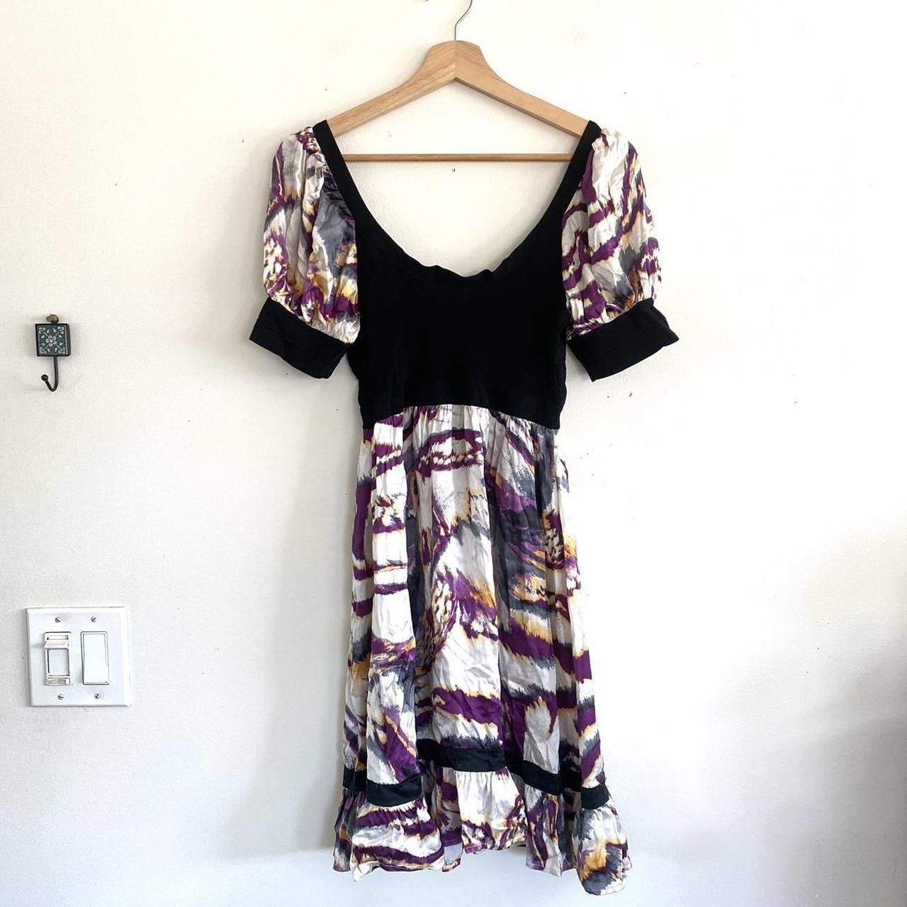 Bebe BEBE BLACK MULTICOLOR PURPLE Y2K DRESS WOMENS SIZE MEDIUM Size M / US 6-8 / IT 42-44 - 2 Thumbnail