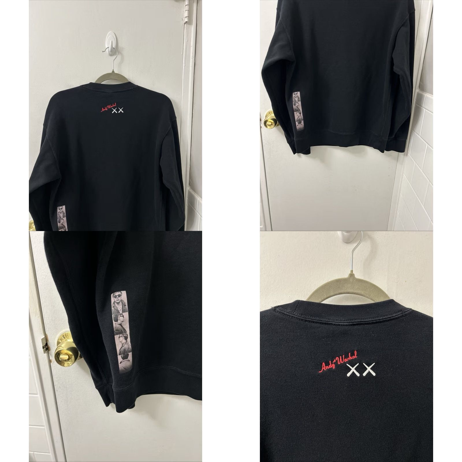 Uniqlo Uniqlo Sweatshirt KAWS x Andy Warhol Crewneck Mens Small Black Pullover Long Sleeve Graphic Print Size US S / EU 44-46 / 1 - 8 Thumbnail