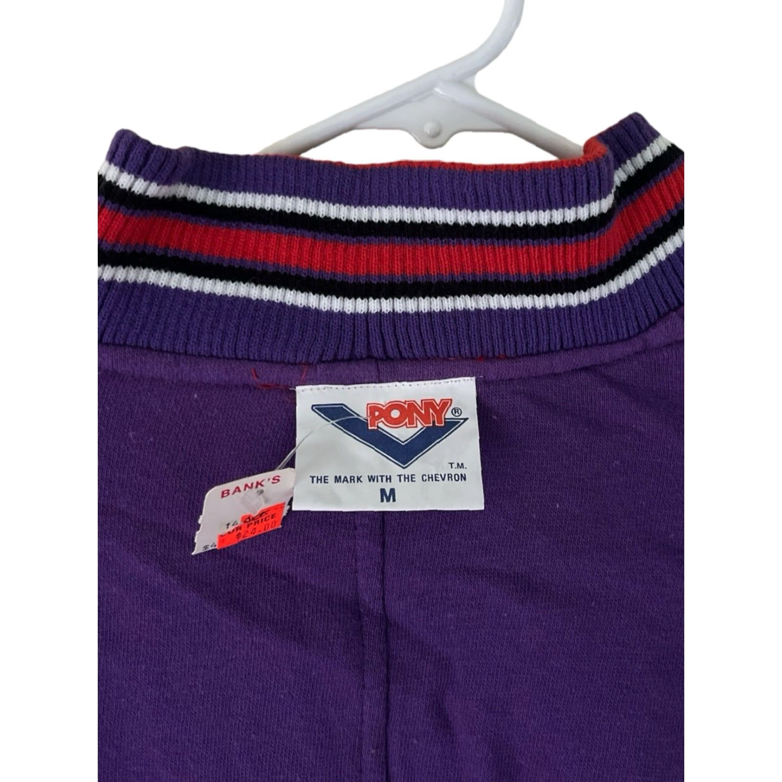 PONY VINTAGE PONY Reversible Bomber Jacket Womens Medium Red / Purple 80s 90s NWT Deadstock Size M / US 6-8 / IT 42-44 - 6 Thumbnail
