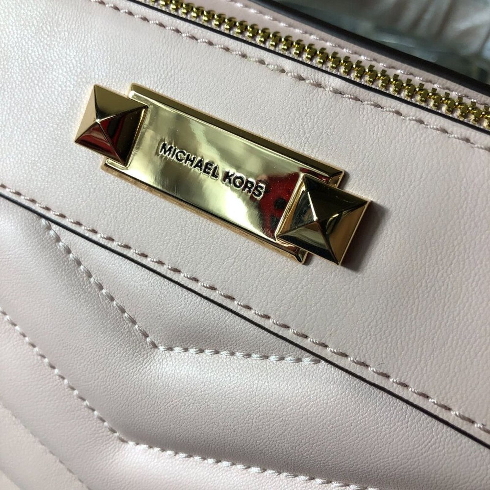 Michael Kors New Michael Kors Whitney Medium Quilted Chain Tote Bag Blush Size ONE SIZE - 6 Thumbnail