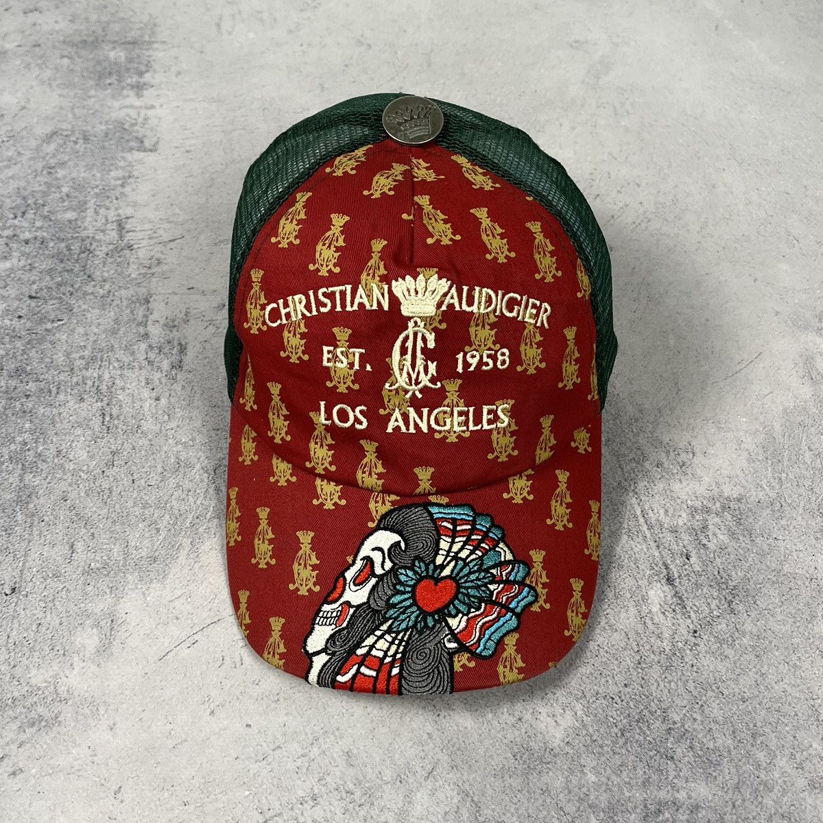 Christian Audigier × Vintage Vintage Ed Hardy by Christian Audigier y2k skull hat 90’s Size ONE SIZE - 2 Thumbnail