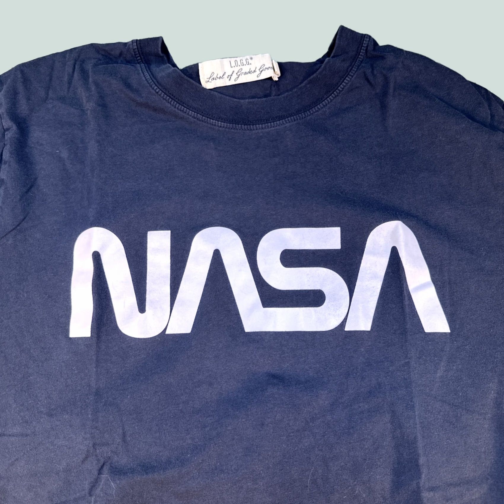 NASA VINTAGE LOGG Nasa Black L.O.G.G. Soft Sweatshirt Shirt Mens Large Black Pullover Regular Fit Size US L / EU 52-54 / 3 - 1 Thumbnail