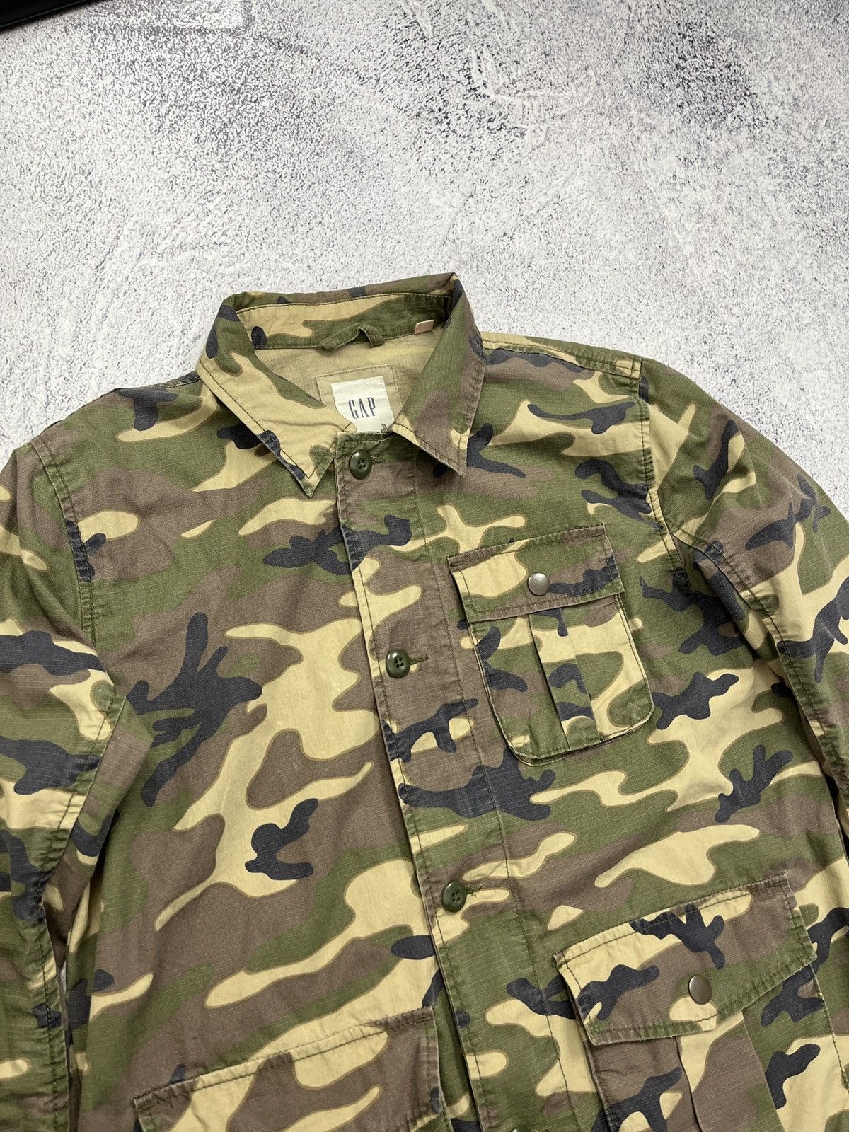 Gap Vintage 00’s Y2k GAP Camo Men’s Field Jacket Japanese Rare Size US M / EU 48-50 / 2 - 5 Thumbnail