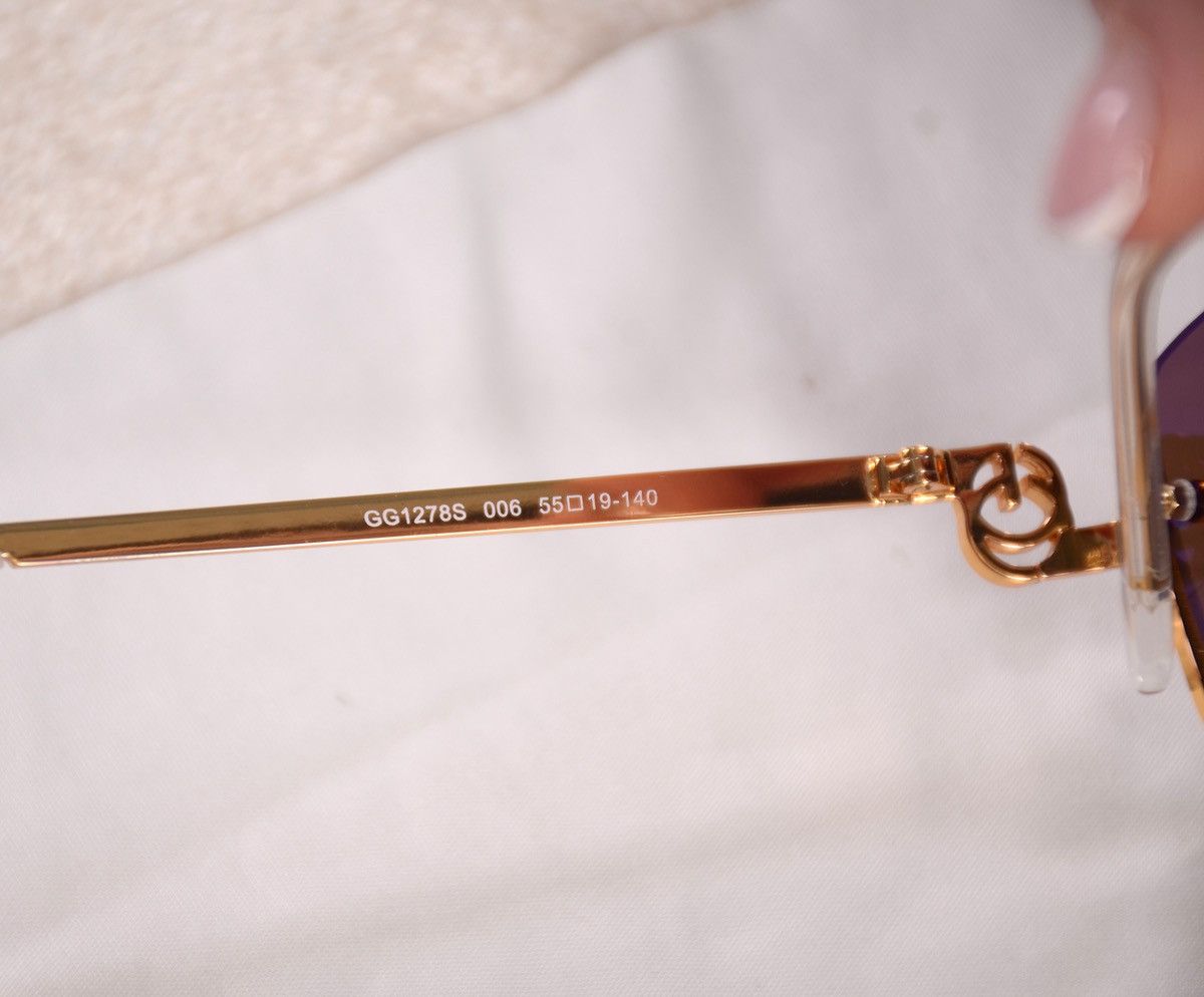 Gucci Gucci GG Gold Sunglasses Size ONE SIZE - 6 Thumbnail