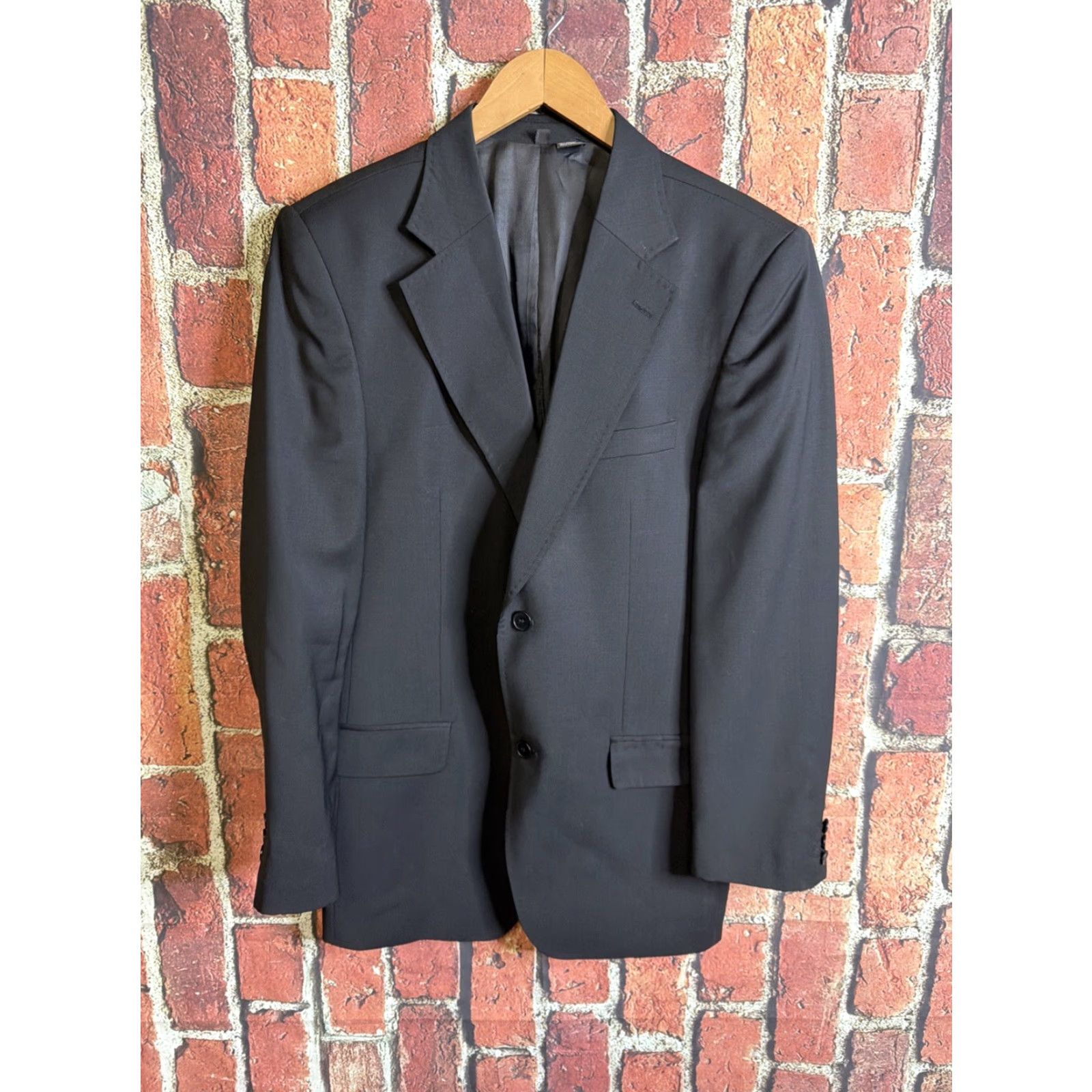 Zara Zara Blazer 2 Piece Suit Black Wool Size 40 Men Adult Regular Fit Notch Lapel Dry Clean Only Black 40 2 Piece Suit Margar No - (Keep?) Size 40R - 5 Thumbnail