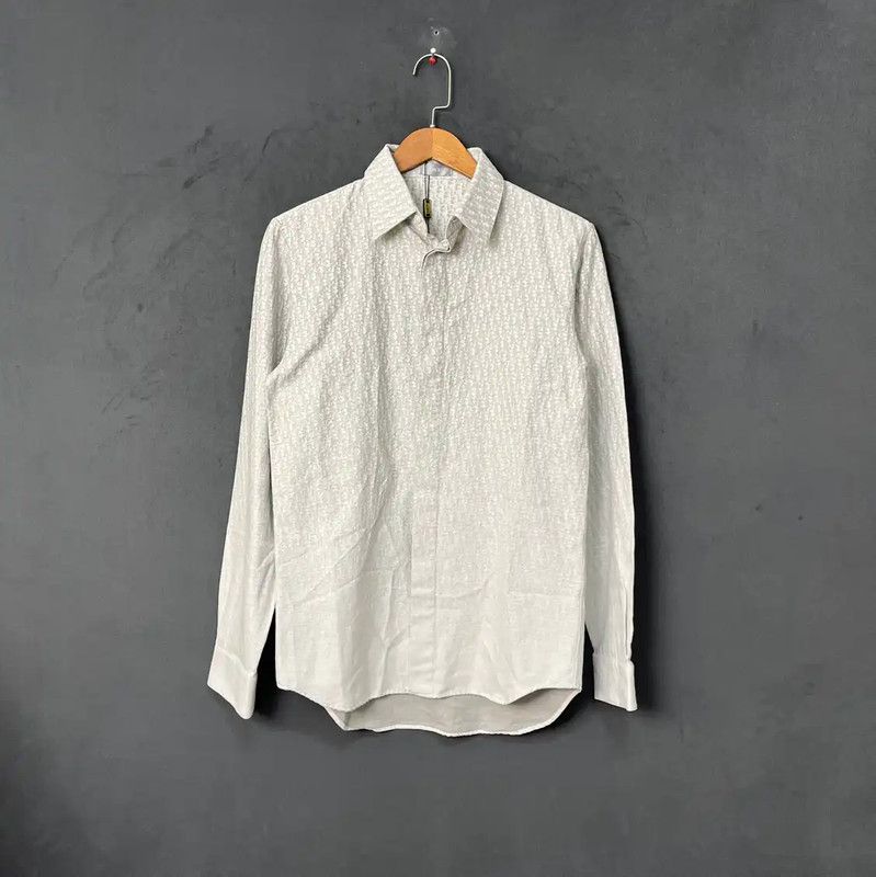 Dior Dior Beige Cotton Long Sleeve Shirt 0089 Size US S / EU 44-46 / 1 - 1 Thumbnail