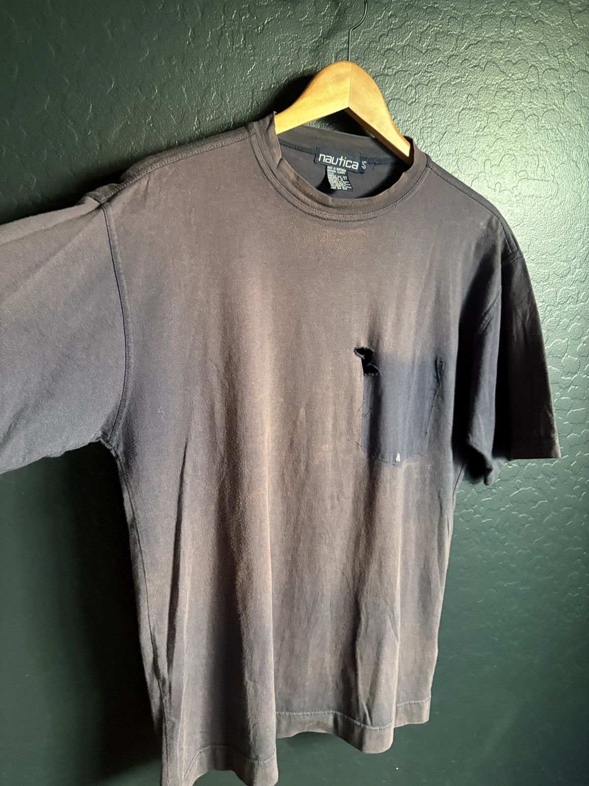 Nautica Vintage Erd faded distressed ghost pocket tee Size US L / EU 52-54 / 3 - 2 Thumbnail