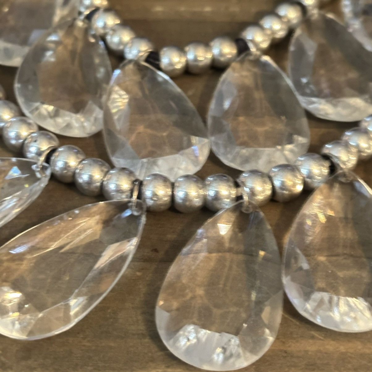 Other Layered double strand jumbo teardrop statement necklace Size ONE SIZE - 3 Thumbnail
