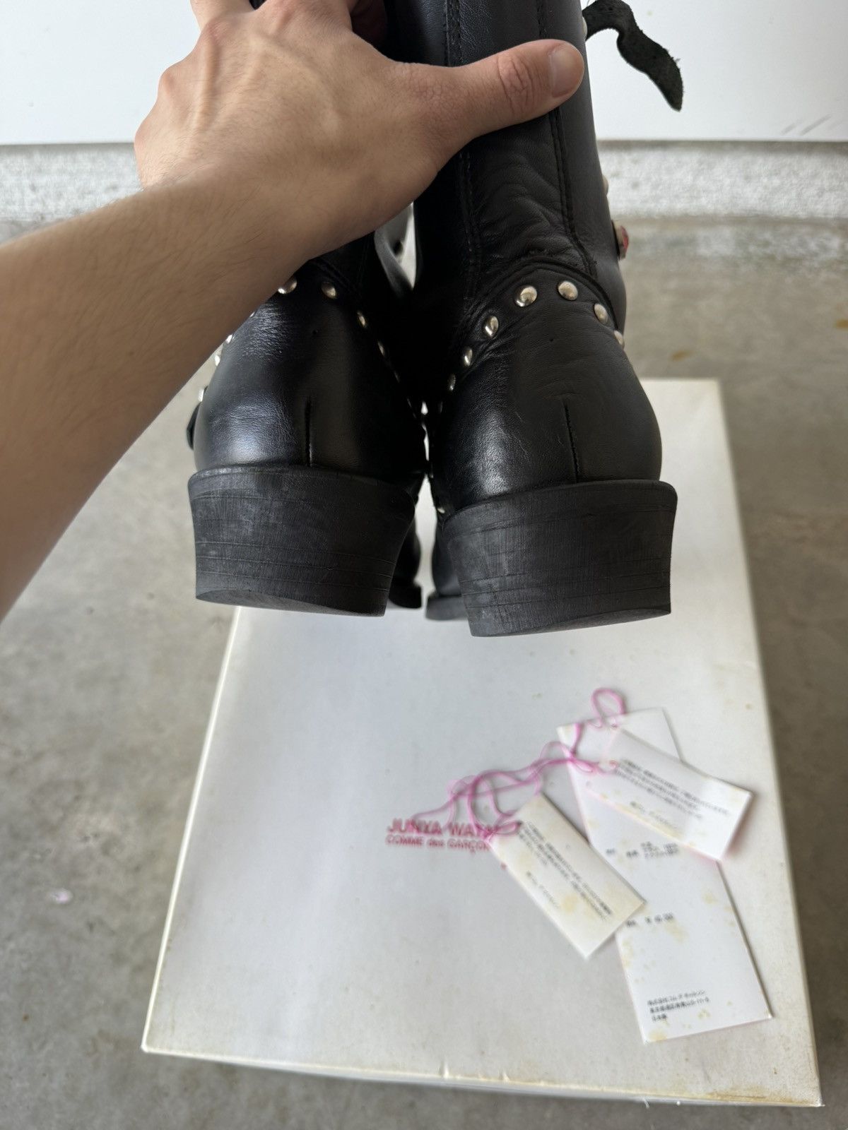 Junya Watanabe Junya Watanabe AW2002 Studded Engineer Gem Stone Boots Size US 8.5 / EU 41-42 - 8 Thumbnail