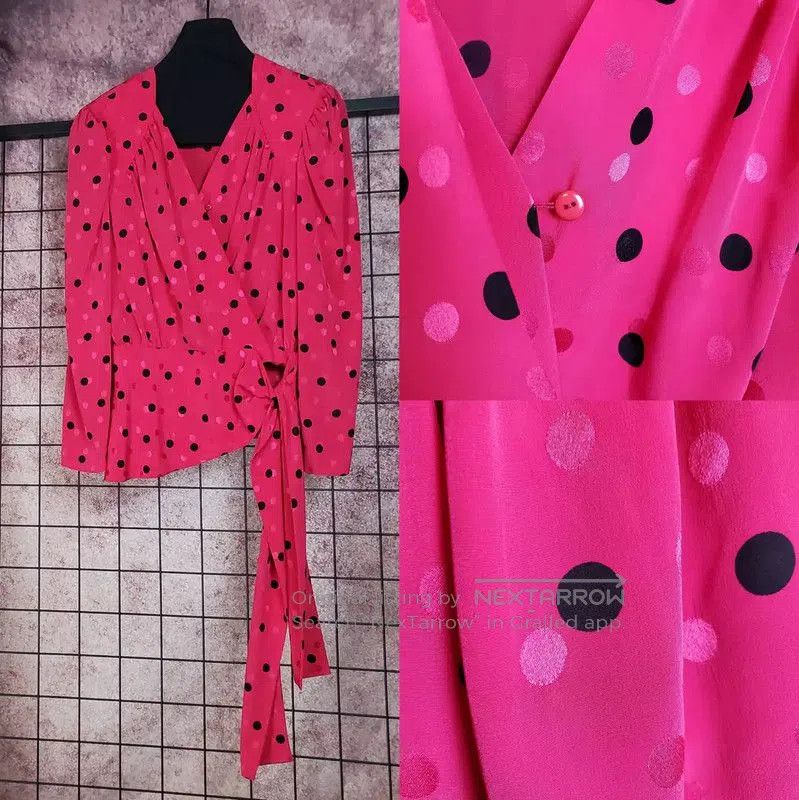 Givenchy Givenchy Pink Polka Dot Long Sleeve Shirt . Size M / US 6-8 / IT 42-44 - 4 Thumbnail