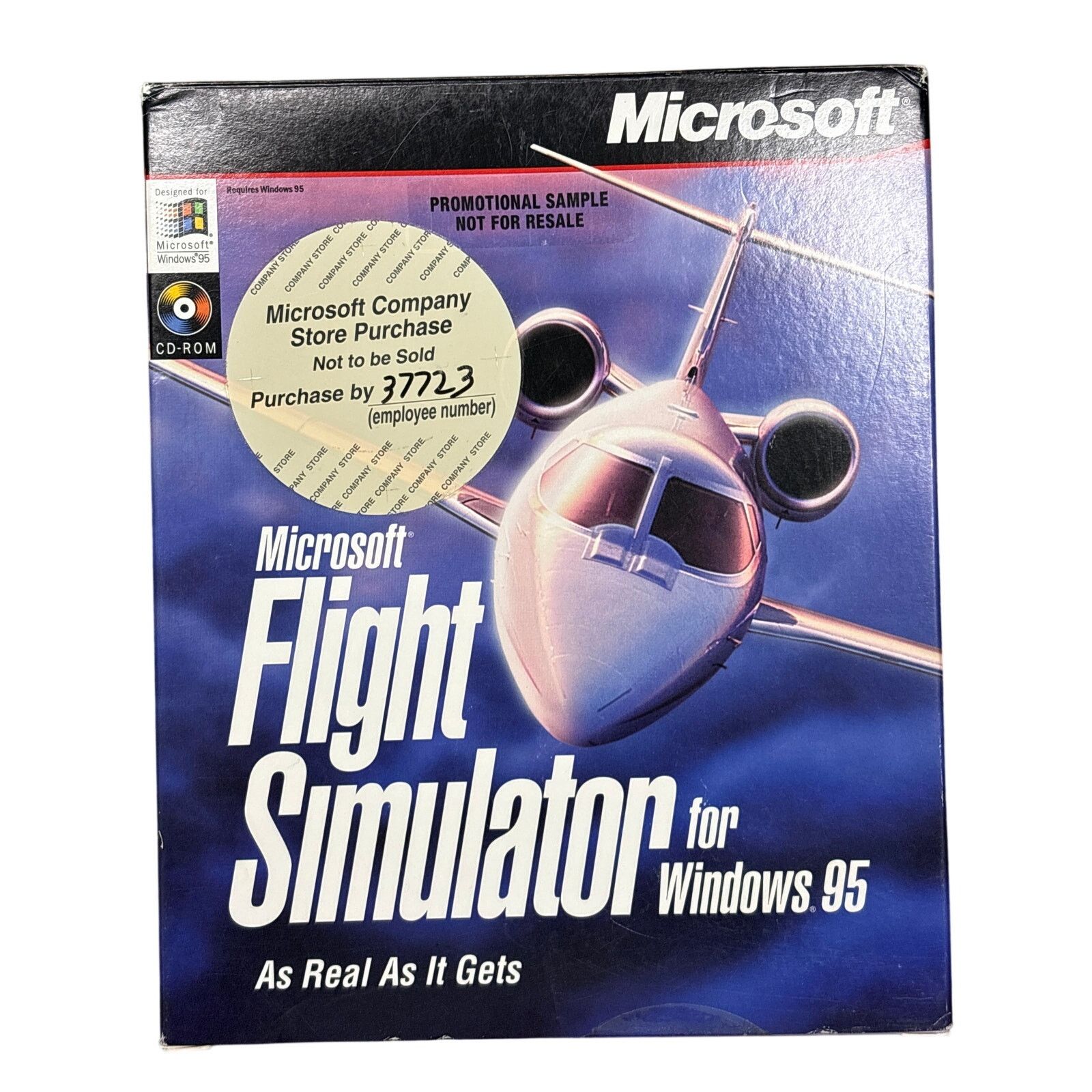 Microsoft Microsoft store FLIGHT SIMULATOR promo sample Windows 95 PC Size ONE SIZE - 2 Thumbnail