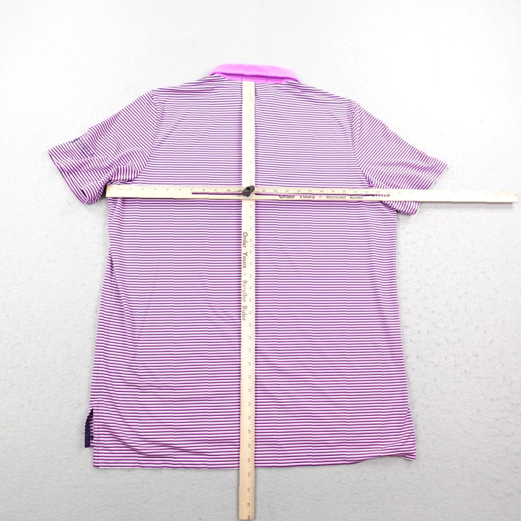 Ralph Lauren RLX Ralph Lauren Polo Shirt Mens XL Pink Purple Stripe Golf Wailea Maui Hawaii Size US XL / EU 56 / 4 - 7 Thumbnail
