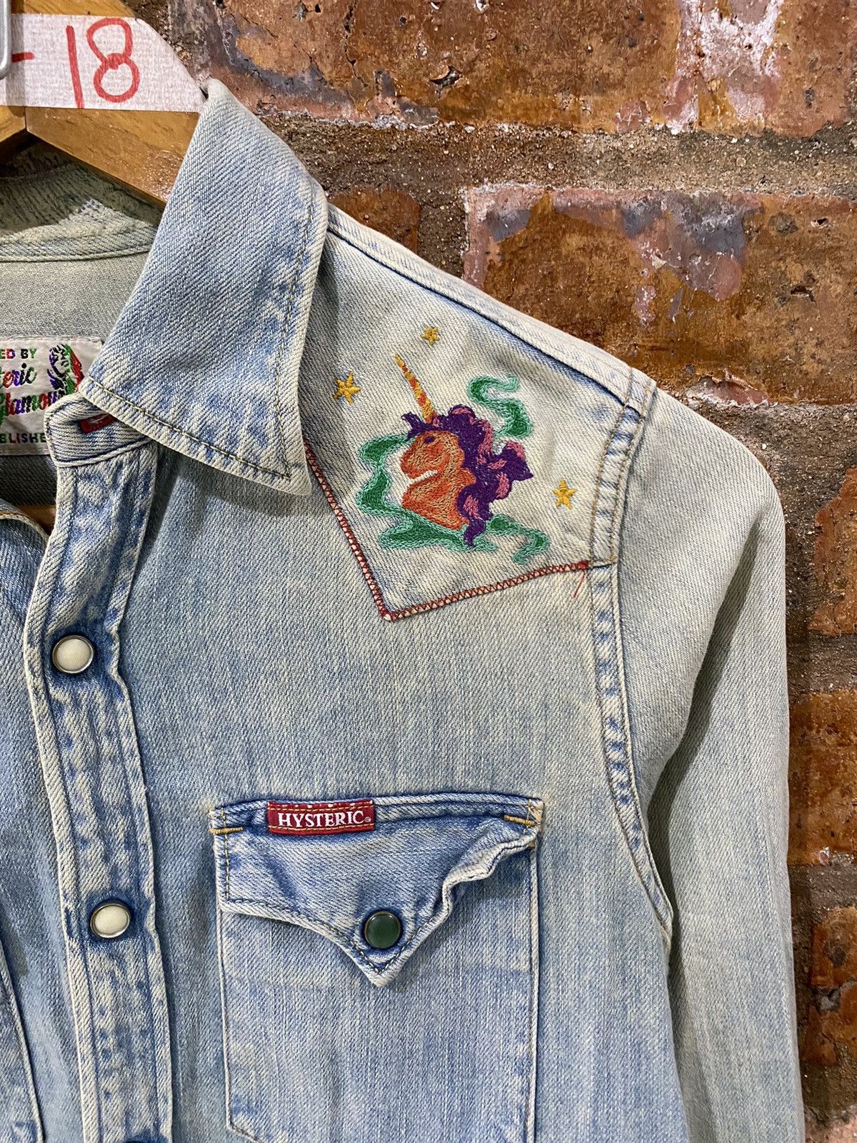 Hysteric Glamour 1990s Embroidered denim shirt Size US S / EU 44-46 / 1 - 5 Thumbnail