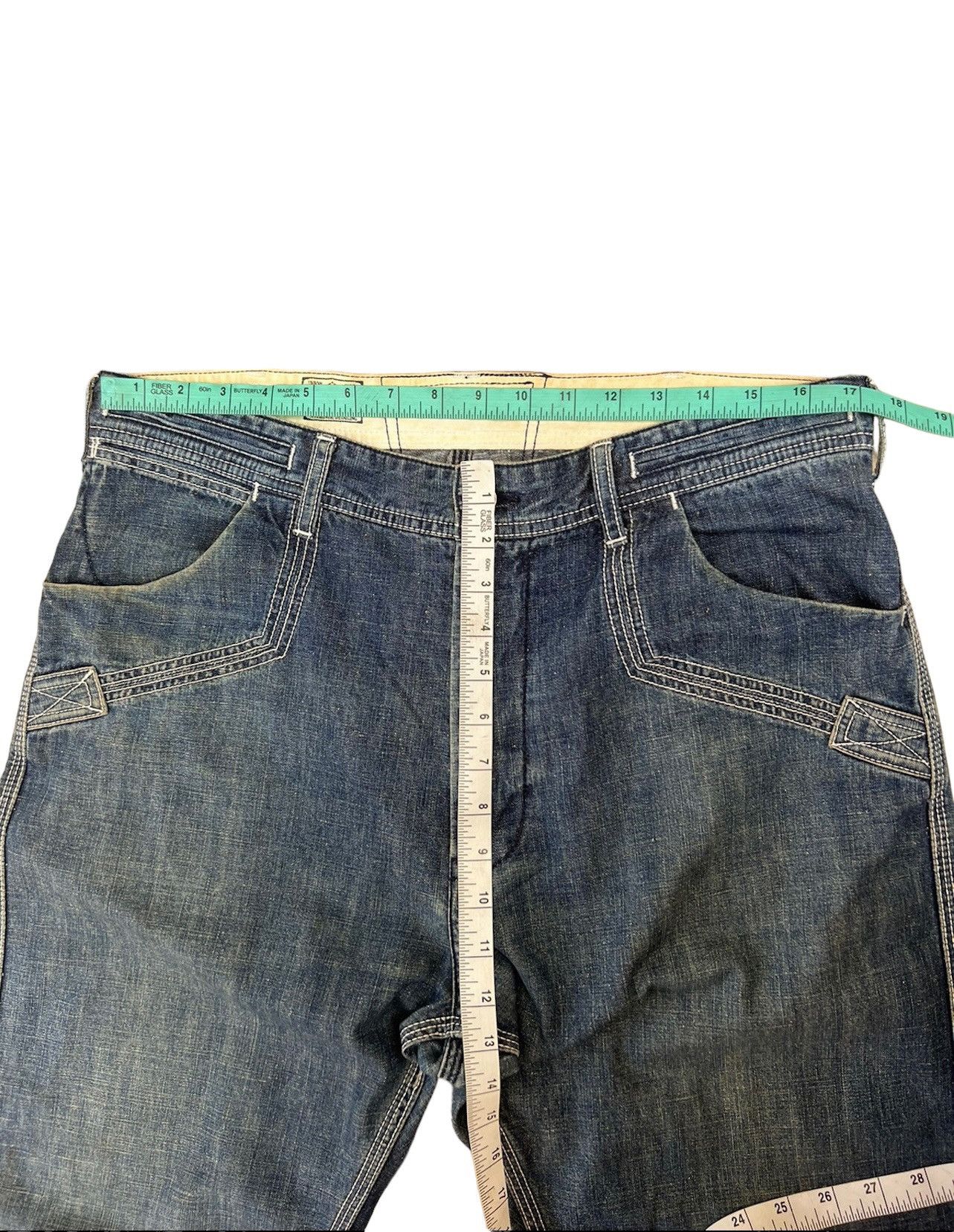 Vintage SACRIFICE Japan Union Made Dirty Muddy Denim Sailor Jeans Size US 34 / EU 50 - 3 Thumbnail