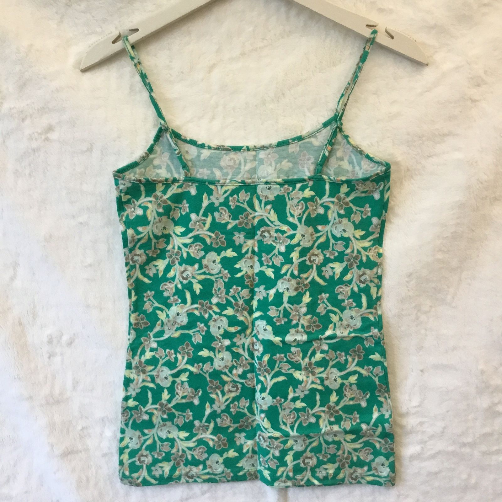Loft LOFT Green Vine Scoop Neck Cami Size XS / US 0-2 / IT 36-38 - 8 Thumbnail