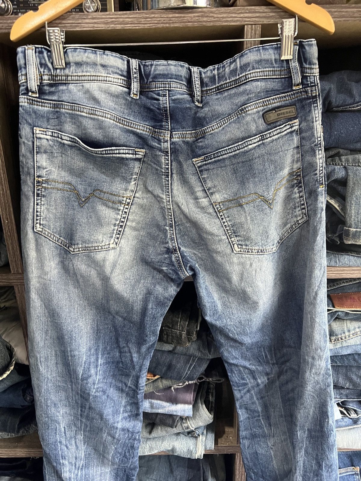 Diesel 🔥Diesel Waykee Distressed Denim Sweatpant Jogger Size US 34 / EU 50 - 11 Thumbnail
