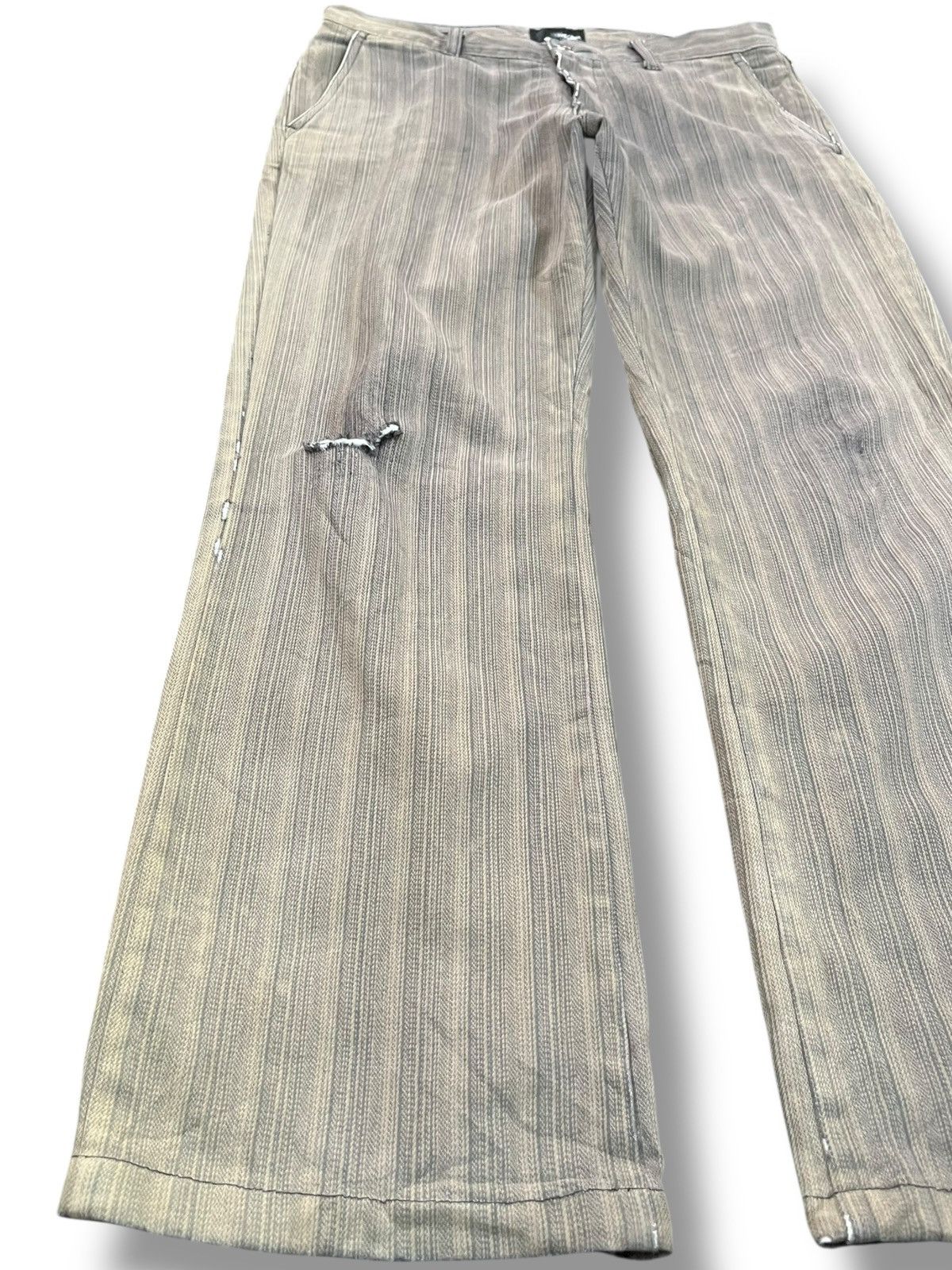 Massimo Osti × Mossimo Vintage Mossimo Hickory Distressed Denim Size US 30 / EU 46 - 3 Thumbnail