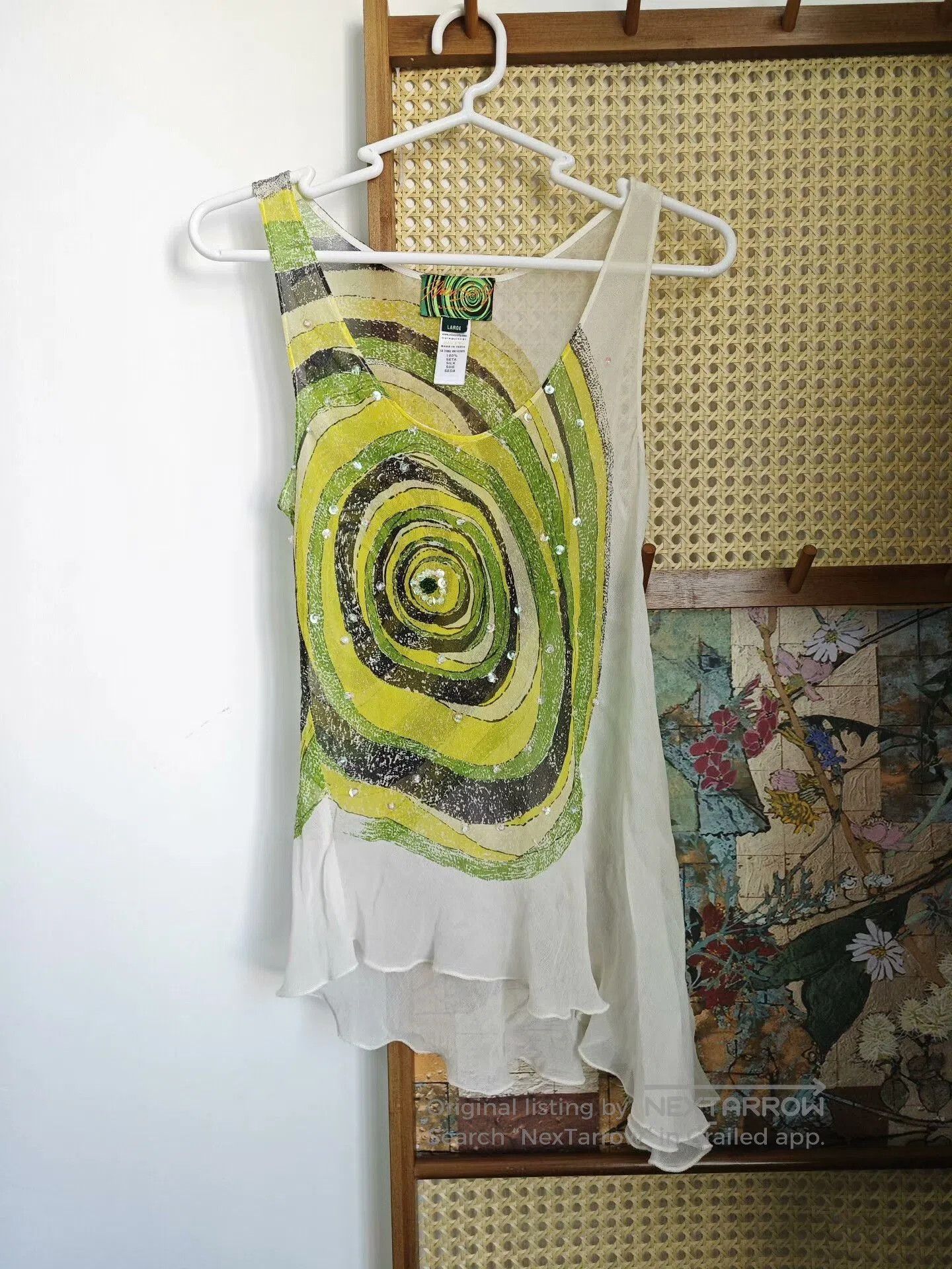 Miss Sixty Miss Sixty Beaded Silk Irregular Vest. Size L / US 10 / IT 46 - 1 Thumbnail