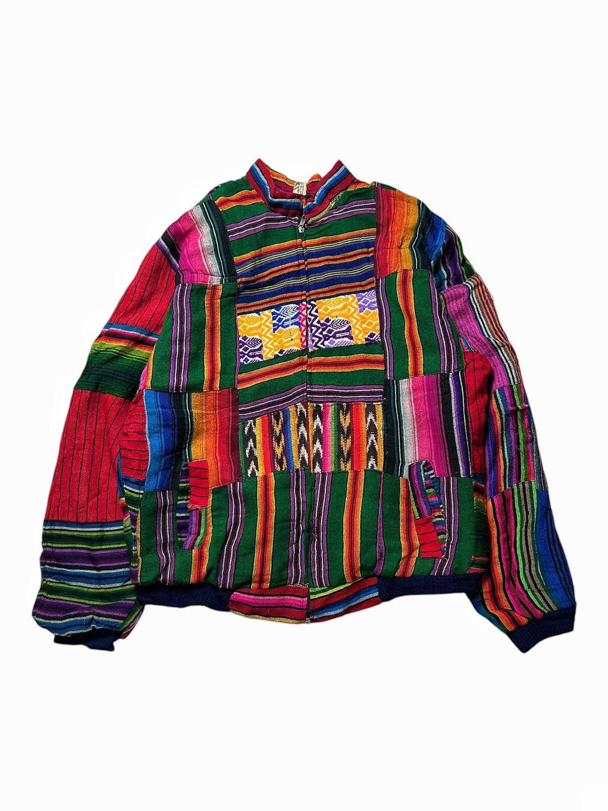 Vintage Vintage Guatemala Patchwork Ethnic Hippie Boho Bomber Jacket Size US XL / EU 56 / 4 - 1 Thumbnail