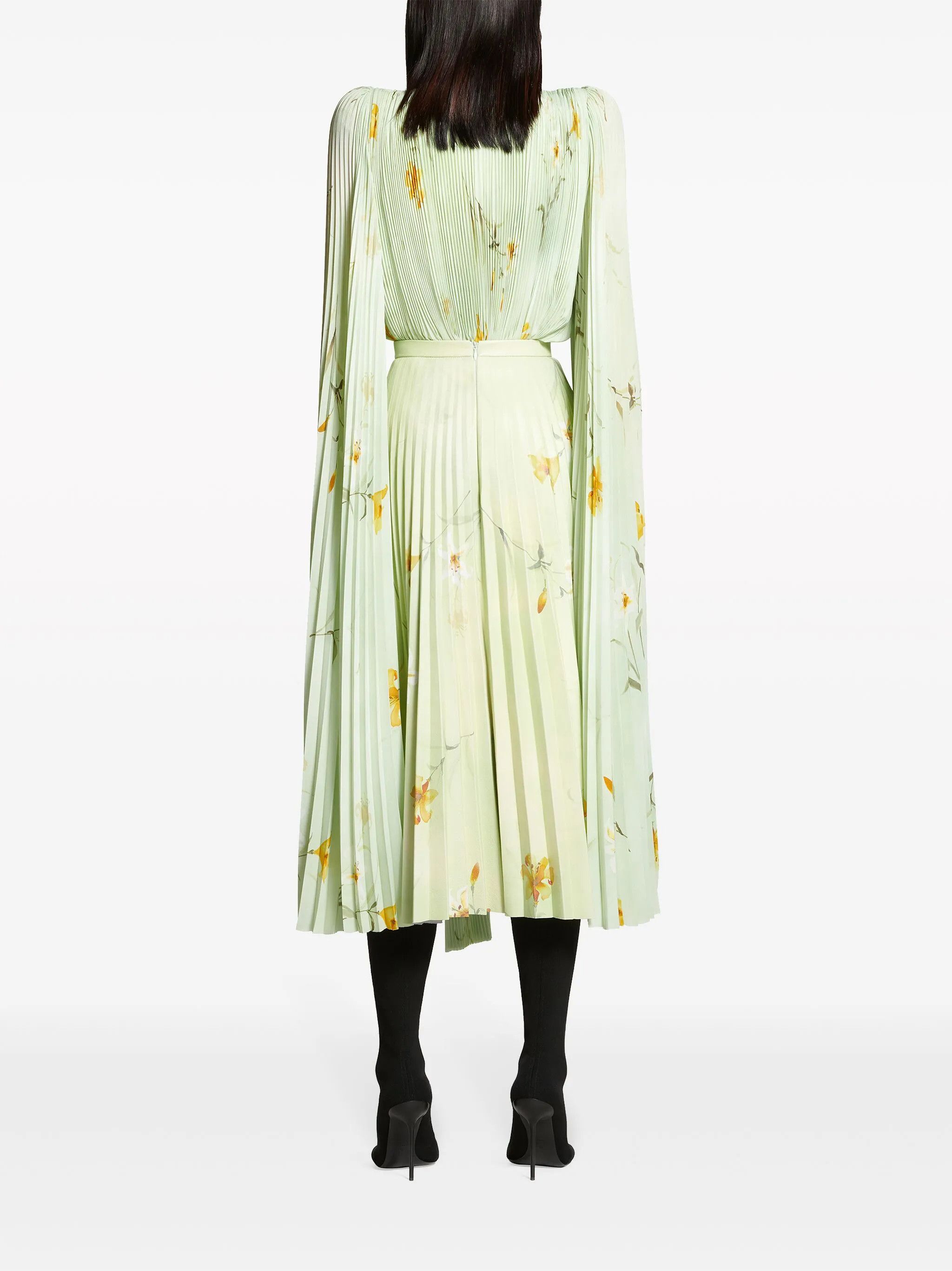 Balenciaga o1y0625 Floral-Print Blouse in Light Green Size S / US 4 / IT 40 - 4 Thumbnail