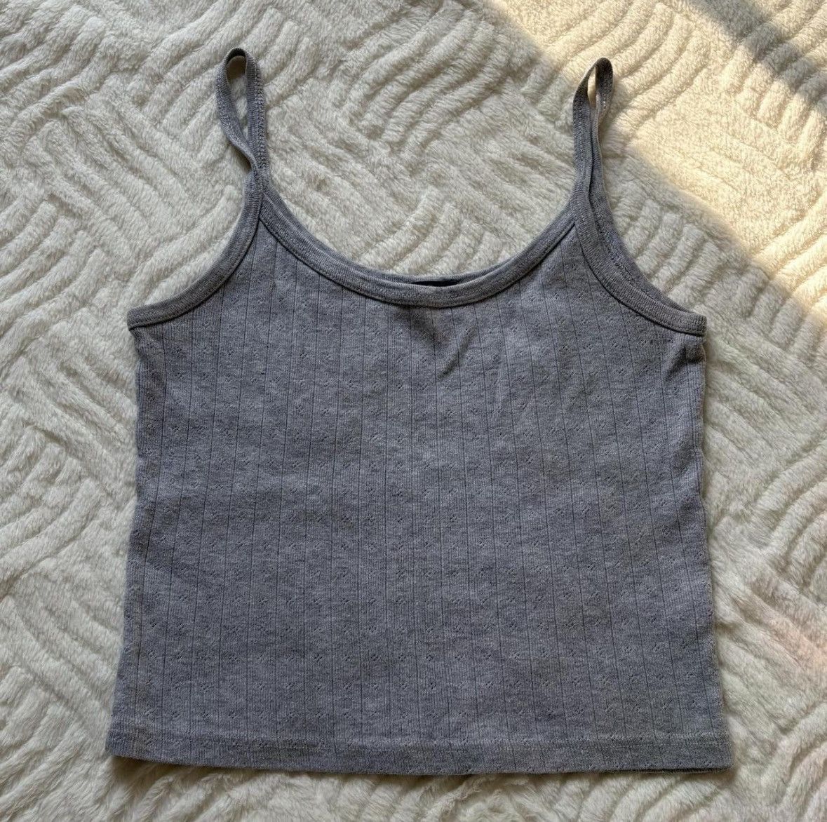 Brandy Melville Grey Brandy Melville Top Size ONE SIZE - 3 Thumbnail