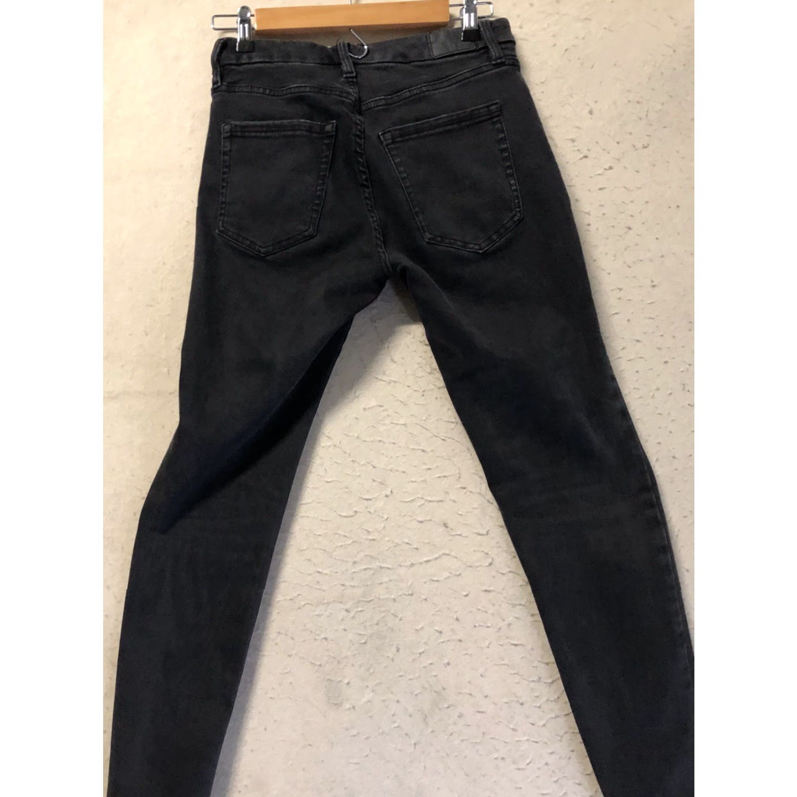 Vintage Aéropostale Jeans Jegging Black Size 6 Womens High Rise Curvy Cotton Stained Y2k Emo Size 30" / US 8 / IT 44 - 2 Thumbnail