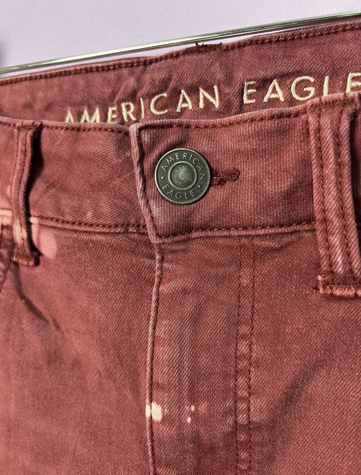 American Eagle Outfitters 🔥Rare Tie Dye American Eagle Stretchable Distressed Denim Size US 31 - 9 Thumbnail