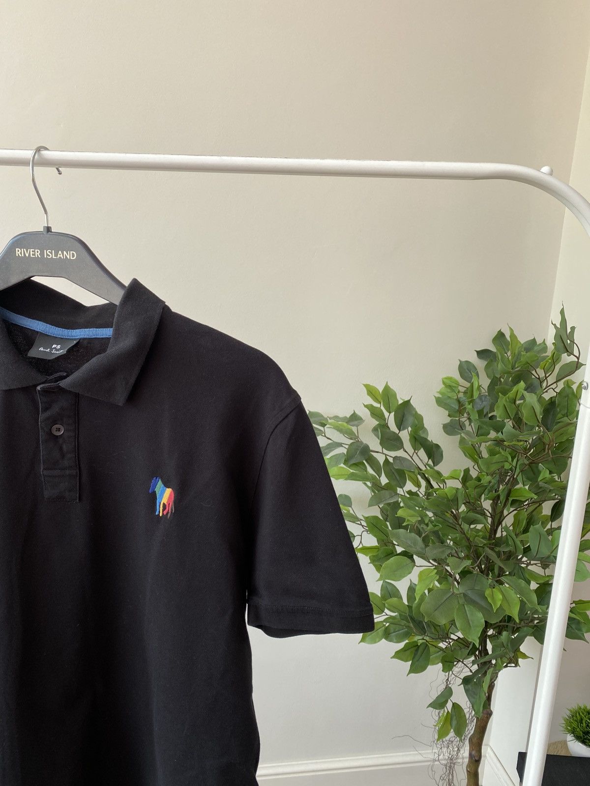 Designer × Paul Smith × Vintage Vintage Paul Smith Black Broad Stripe Zebra Polo Size US L / EU 52-54 / 3 - 5 Thumbnail