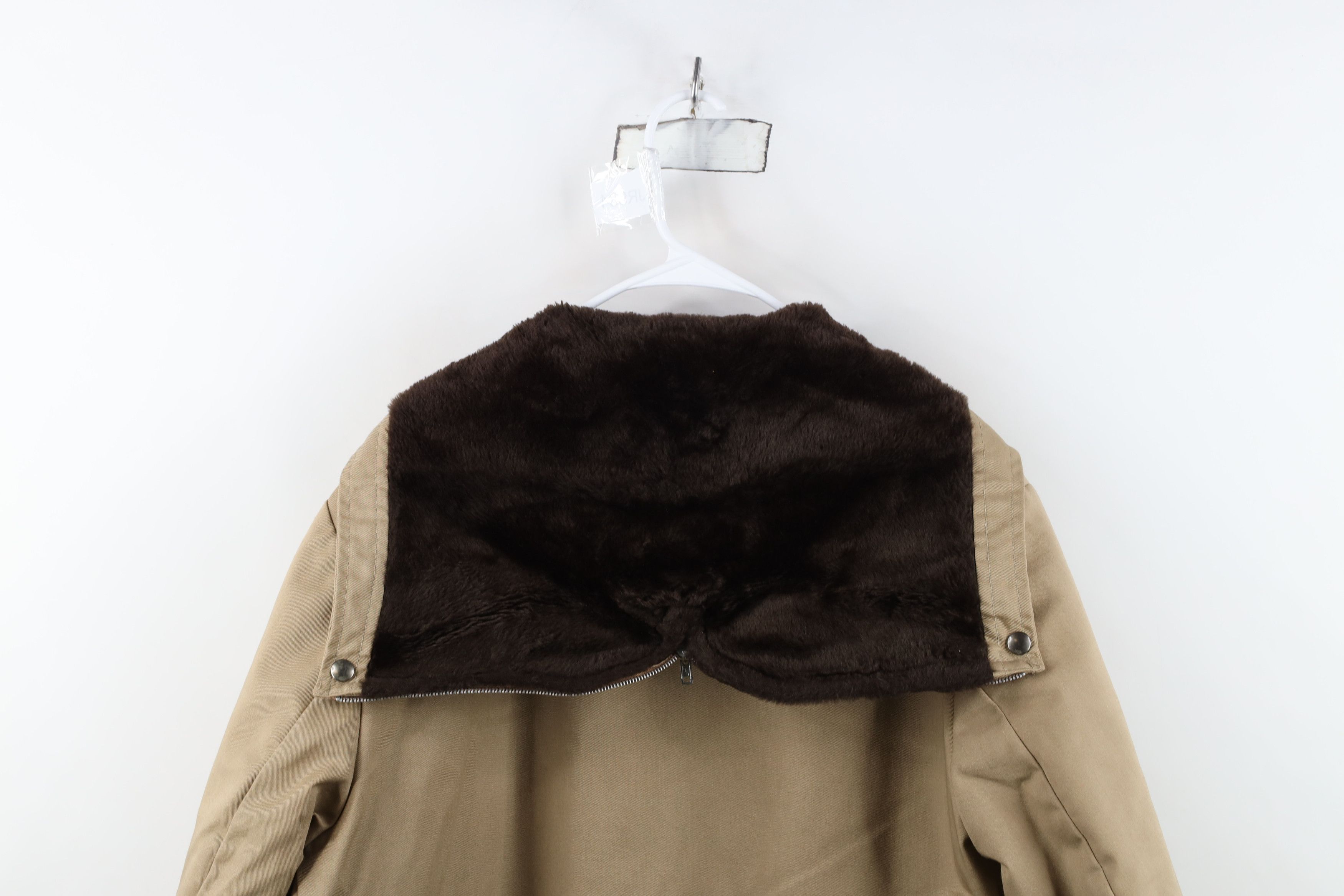 Vintage Vintage 70s Streetwear Hooded Canvas Parka Jacket Beige Size US L / EU 52-54 / 3 - 15 Thumbnail
