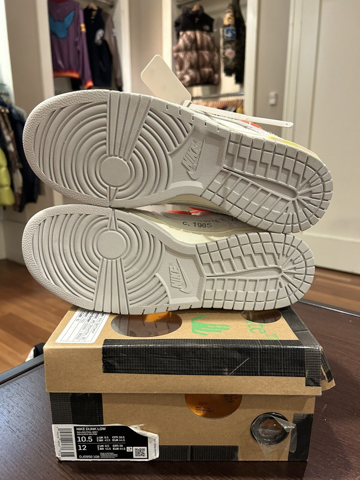 Nike × Off-White Nike Dunk Low Off-White Lot 11 Size US 10.5 / EU 43-44 - 7 Thumbnail