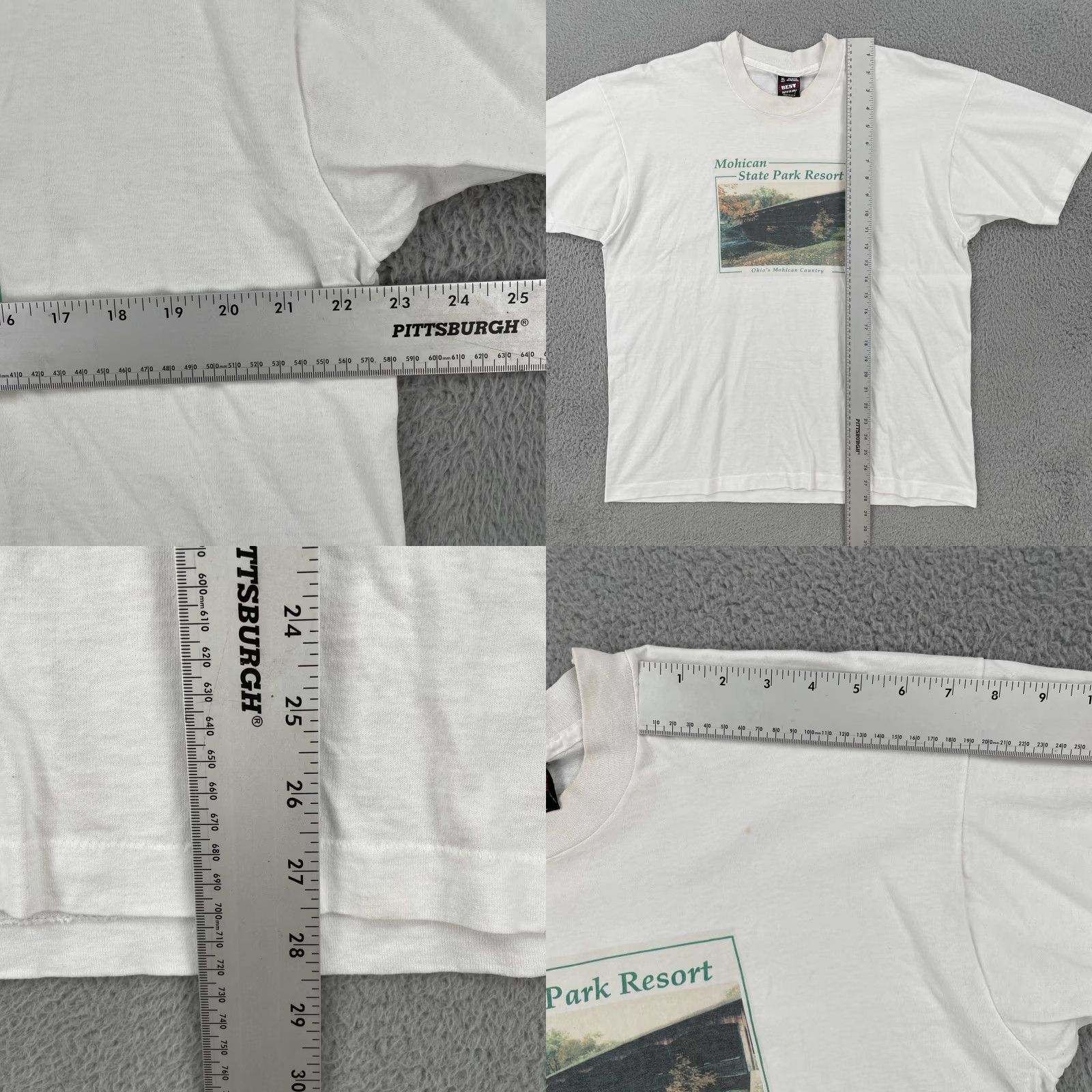 Fruit Of The Loom VINTAGE Fruit of the Loom XL White Single Stitch T Shirt Mens USA Crew Neck Short Sleeve 100% Cotton Size US XL / EU 56 / 4 - 9 Thumbnail