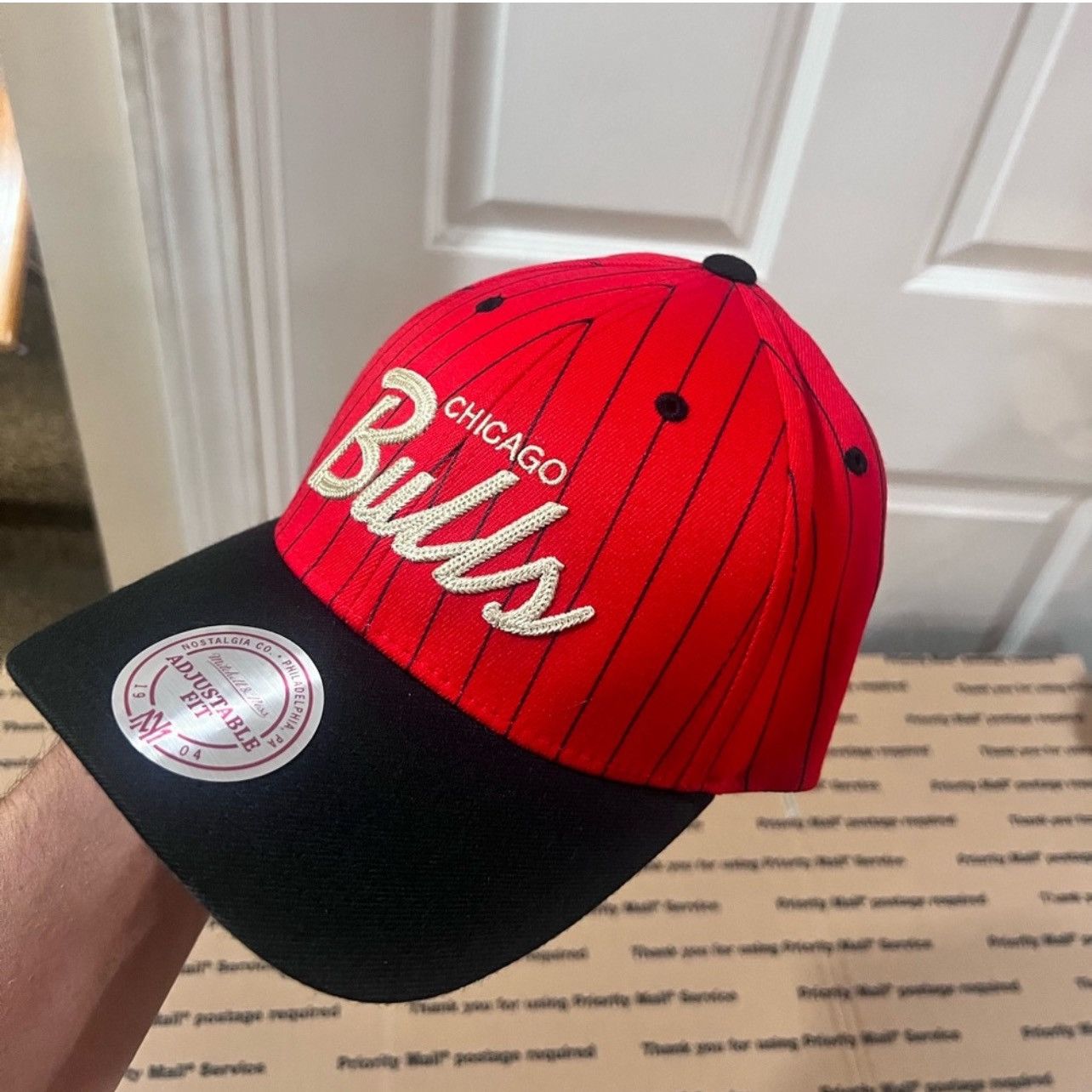 Mitchell & Ness Chicago Bulls Mitchell & Ness Pin stripe Hat Size ONE SIZE - 3 Thumbnail