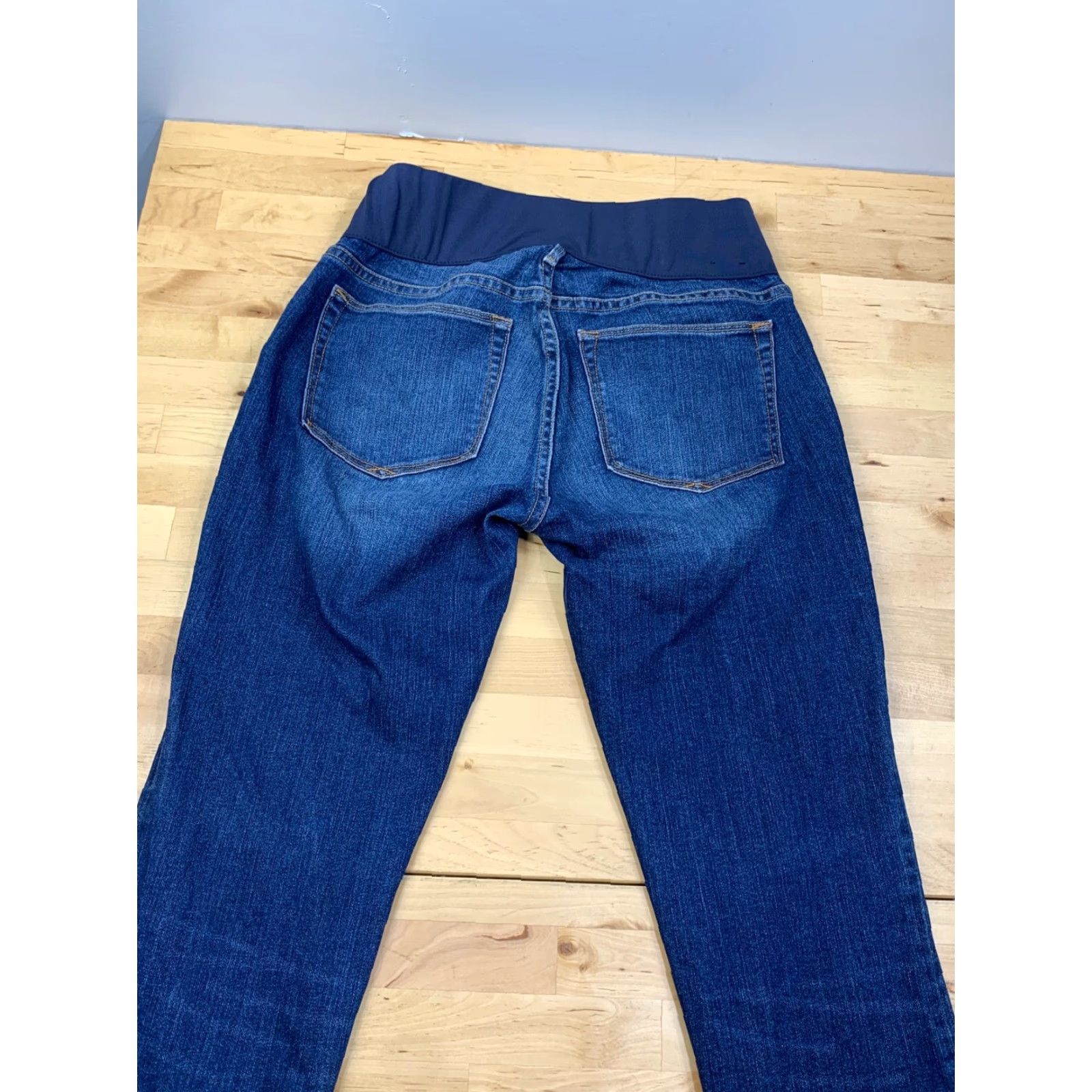 Gap Gap 1969 Maternity Jeans Skinny Denim Blue 27/4R Elastic Waist Always Skinny Women Size 27" / US 4 / IT 40 - 3 Thumbnail