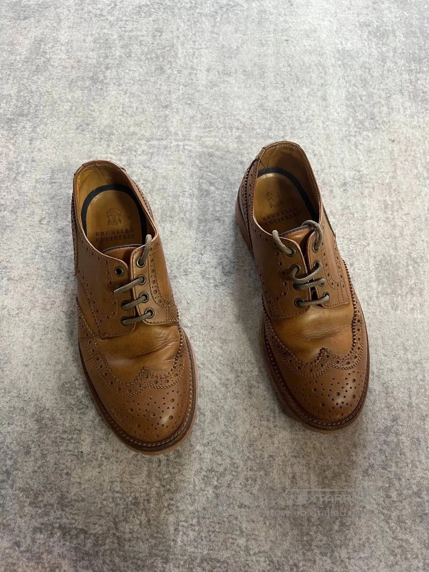 Brunello Cucinelli Brunello Cucinelli Brogue Leather Shoes. Size US 7 / EU 40 - 1 Thumbnail