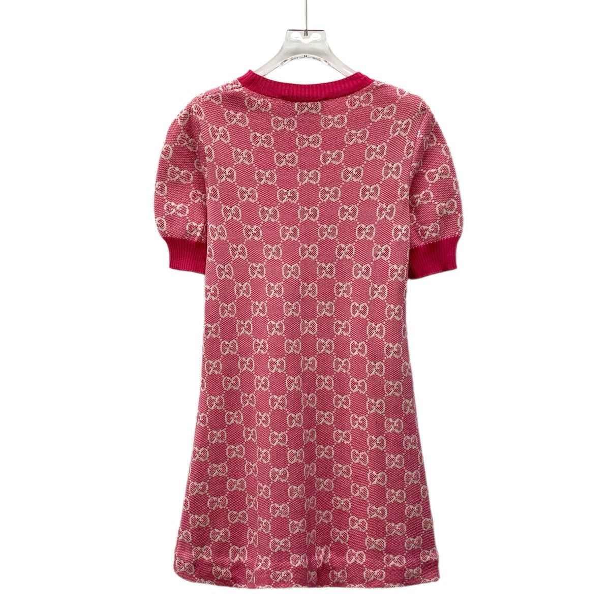 Gucci Gucci All-over Logo Jacquard Short Sleeve Knit Dress K26WX Size XS / US 0-2 / IT 36-38 - 2 Thumbnail