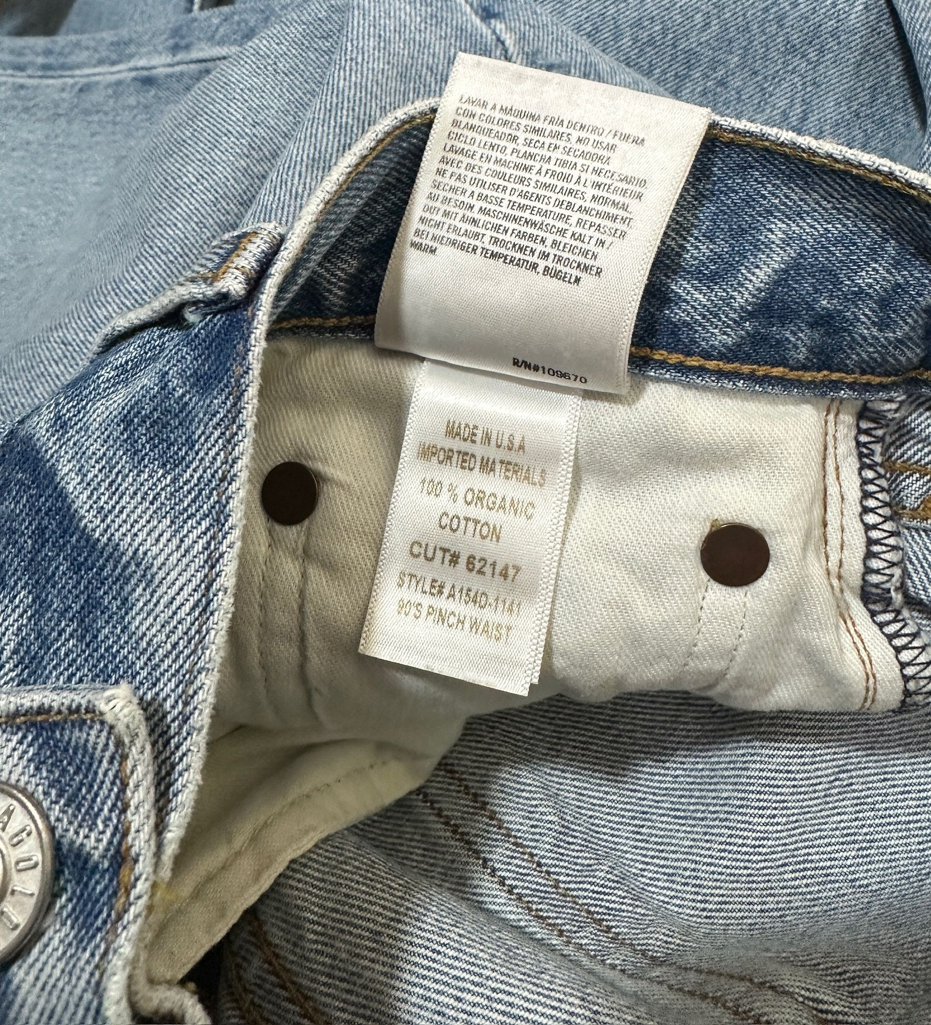 Agolde 90's Pinch Waist high-rise straight jeans Size 24" / US 00 / IT 34 - 7 Thumbnail
