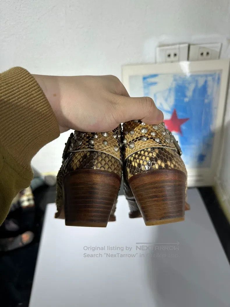 Junya Watanabe Junya Watanabe size M Snake Pattern Studded Pointed Toe Bo Size US 5 / EU 37 - 7 Thumbnail