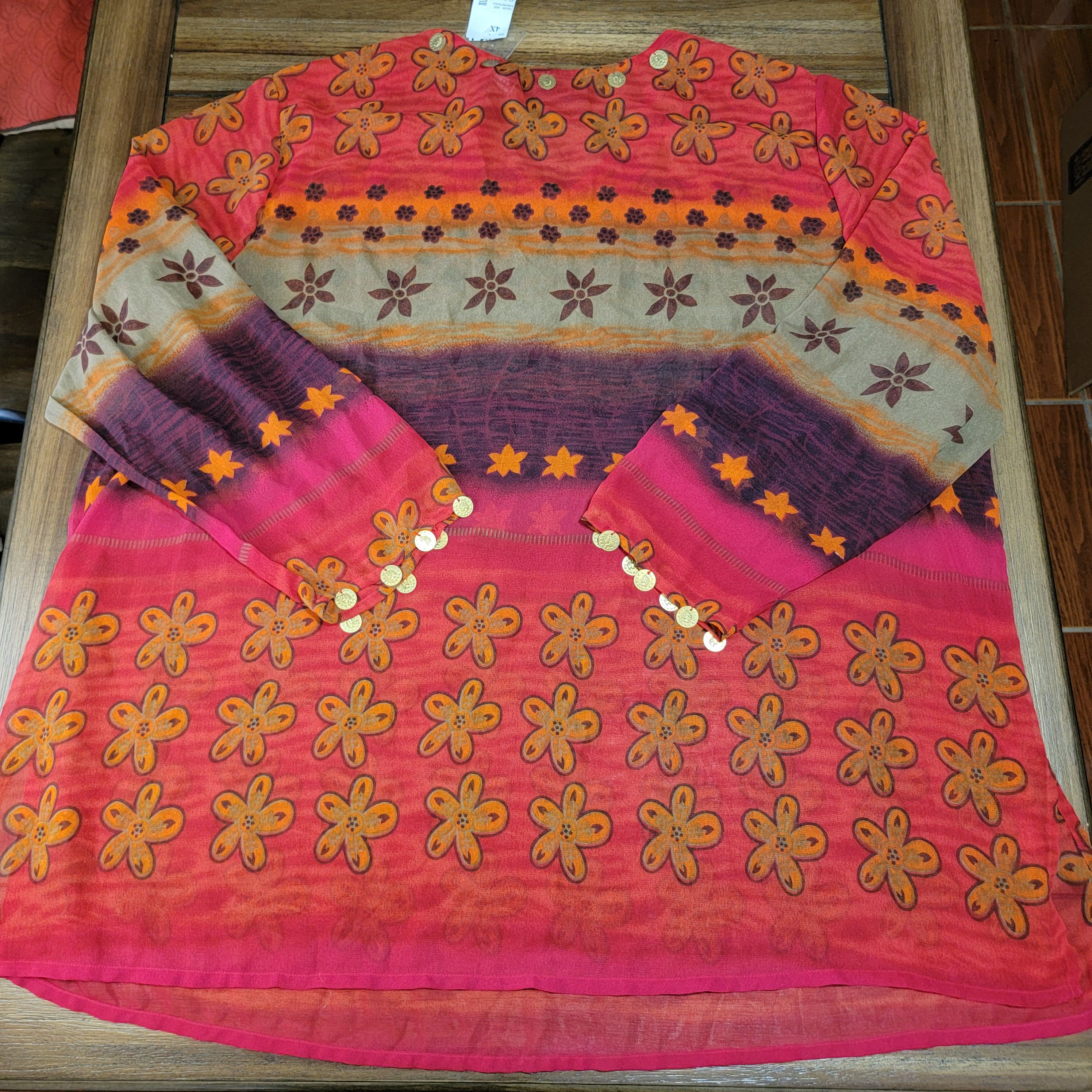 Other Maggie Barnes Cover-Up w/Dangles Red/Dark Red - Size 4XL NWT Size 4XL / US 24-26 - 4 Thumbnail