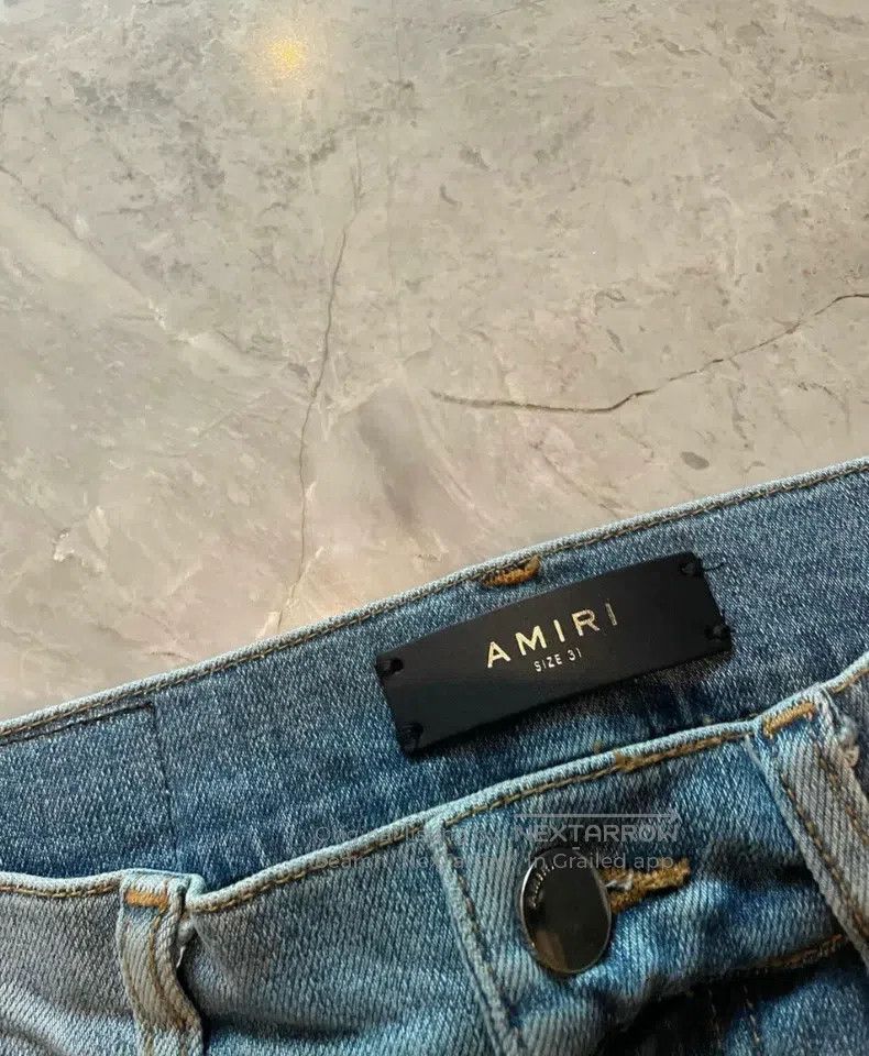 Amiri Amiri Size 31 Colorful Patchwork Blue Jeans Size US 31 - 2 Thumbnail