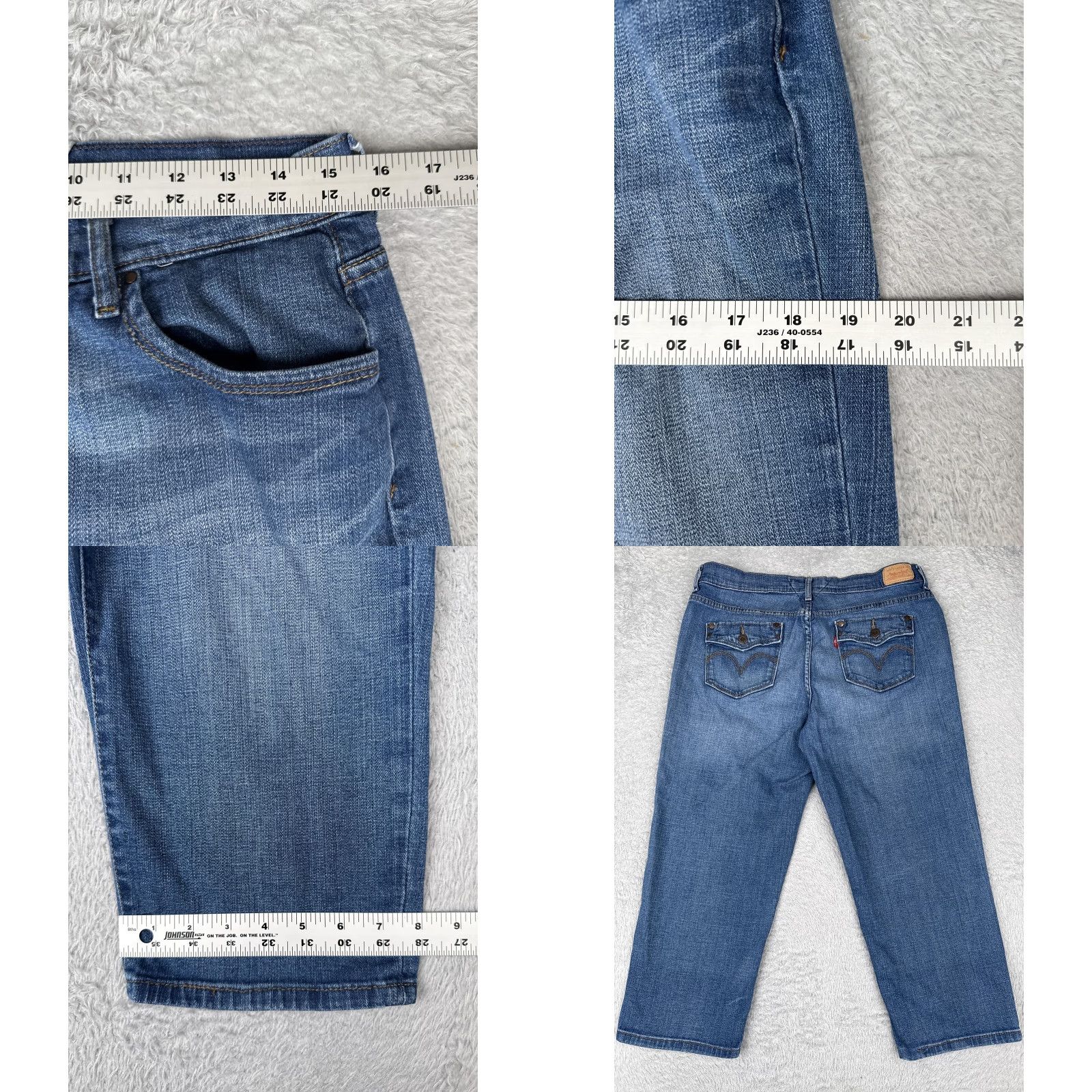 Levi's Levi's Jeans Womens 10 Blue Capri Cropped Capris 5-Pocket Denim Stretch Medium Wash Pockets Size 32" / US 10 / IT 46 - 9 Thumbnail
