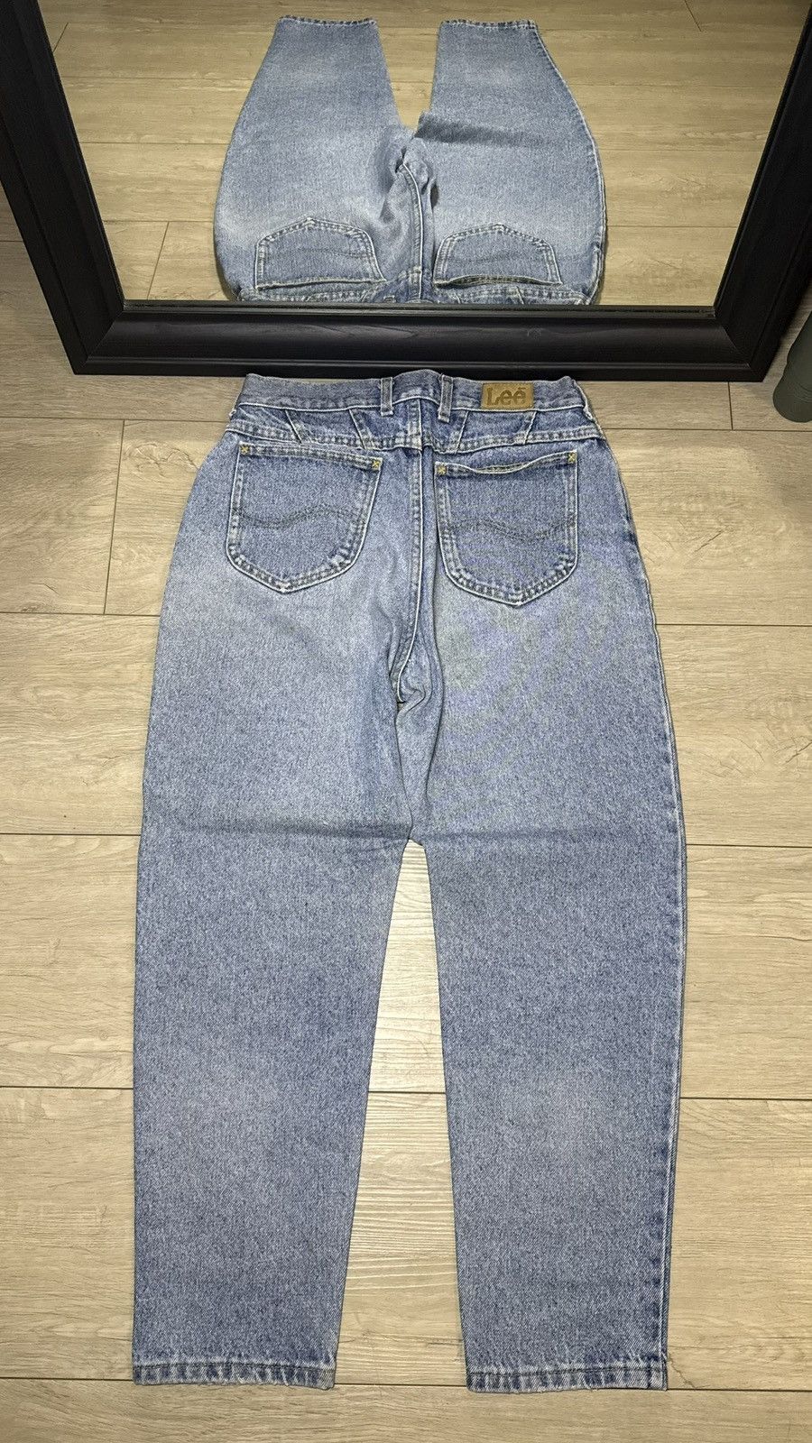 Lee Vintage 1990s Women’s Lee 12 Acid Wash Straight Leg Denim Size 34" / US 12 / IT 48 - 2 Thumbnail