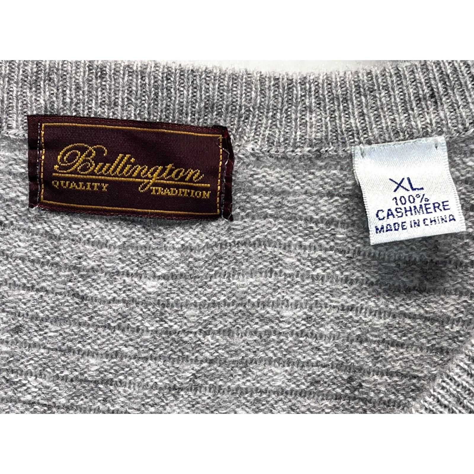 Burlington Bullington 100% Cashmere V-Neck Sweater Mens XL Gray Long Sleeve Pullover Classic Size US XL / EU 56 / 4 - 4 Thumbnail