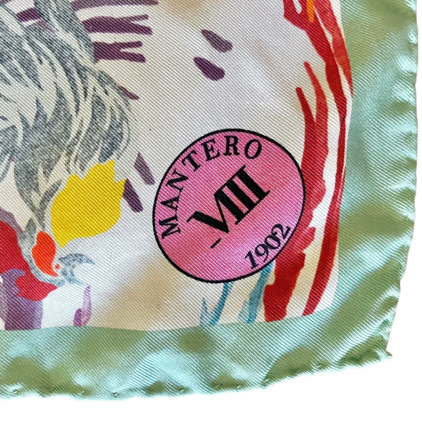 Other Mantero 1902 Colorful Floral Phoenix Silk Twill Square Scarf Size ONE SIZE - 3 Thumbnail