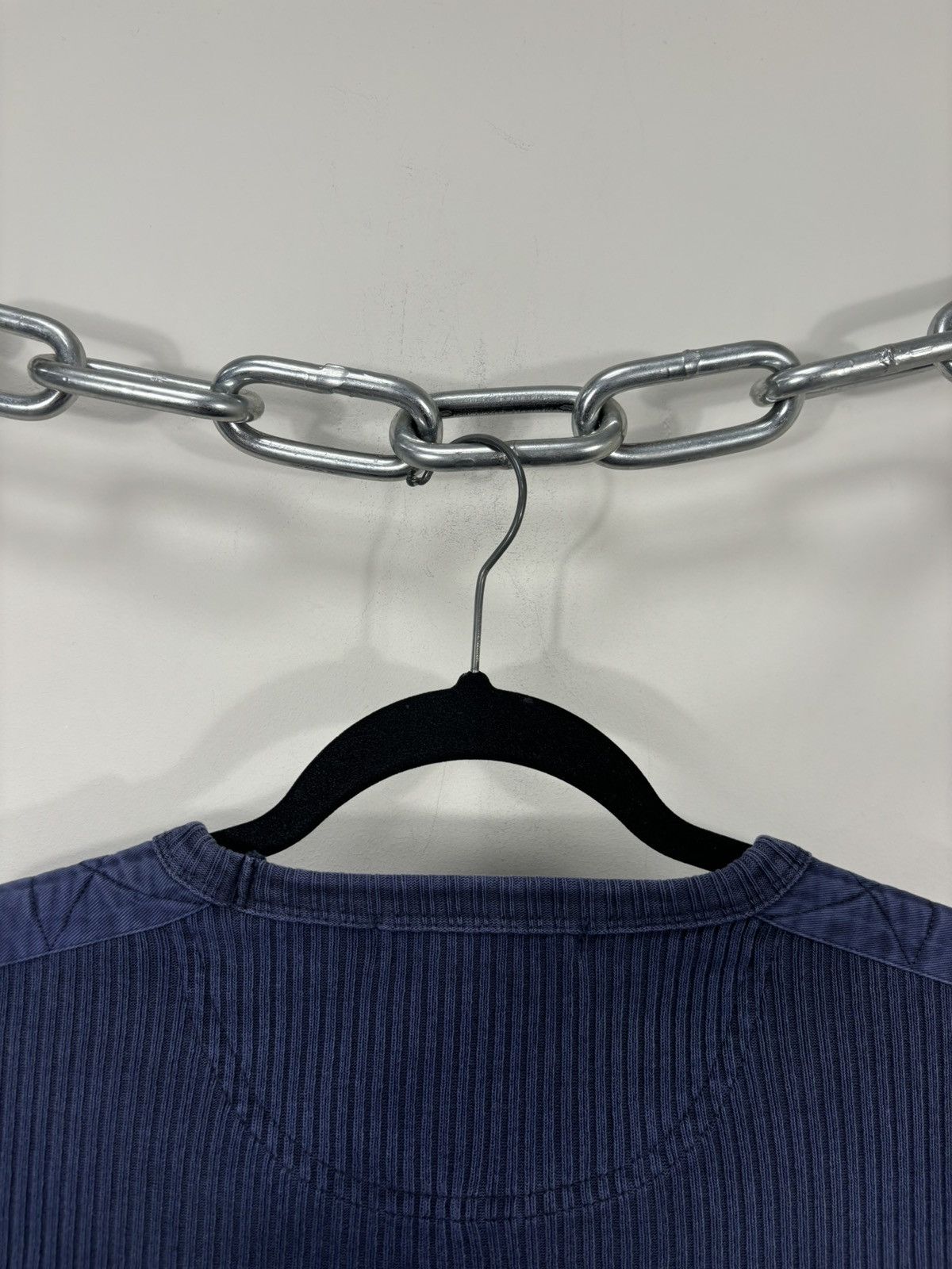 Nigel Cabourn Nigel Cabourn Utility Men’s Blue Ribbed Long Sleeve Tee Size US M / EU 48-50 / 2 - 16 Thumbnail